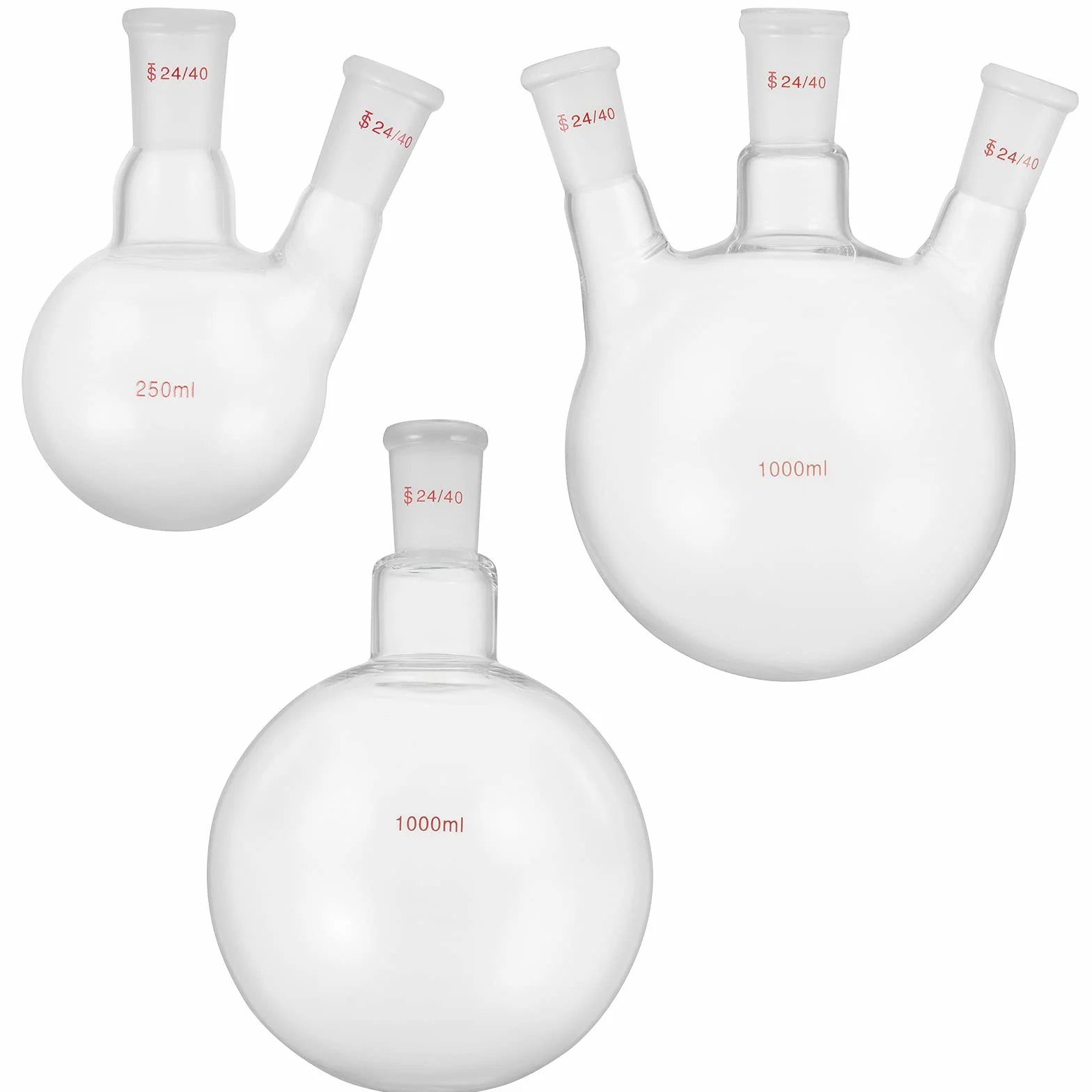VEVOR Kit de Destilación de Laboratorio de Vidrio Boro 3.3, 1000 ml, 29 Piezas, con 24 y 40 Compuestos