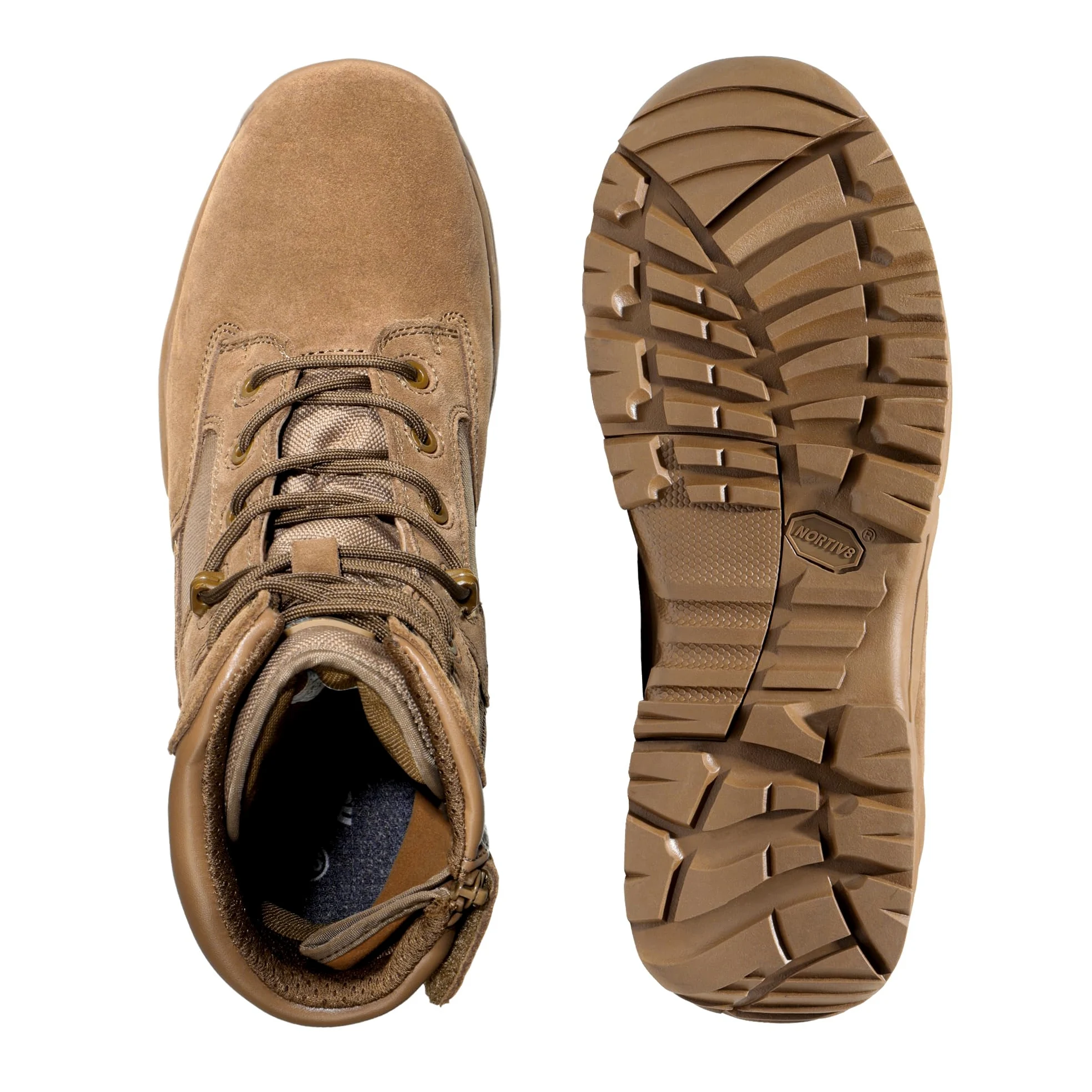 NORTIV 8 Botas de Trabajo Tácticas Militares para Hombre Botas Policiales Senderismo Motocicleta Botas Combate