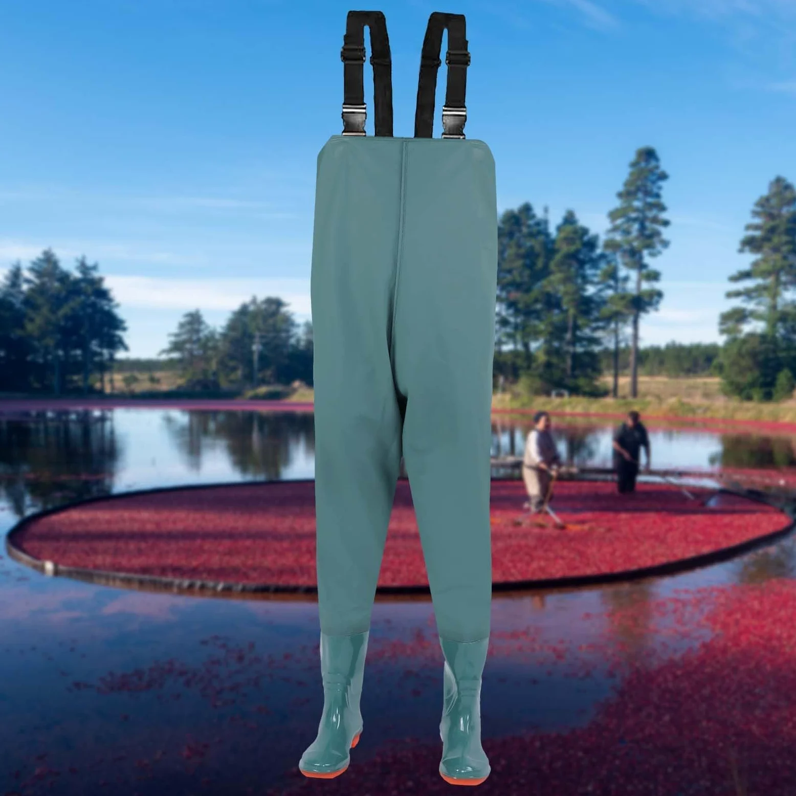 Peto para hombre, pantalones de vadeo holgados para hombre, impermeables, con cinturón, traje de pesca, pantalones básicos para la lluvia, transpirable, mono ajustable, pantalones de trabajo elásticos