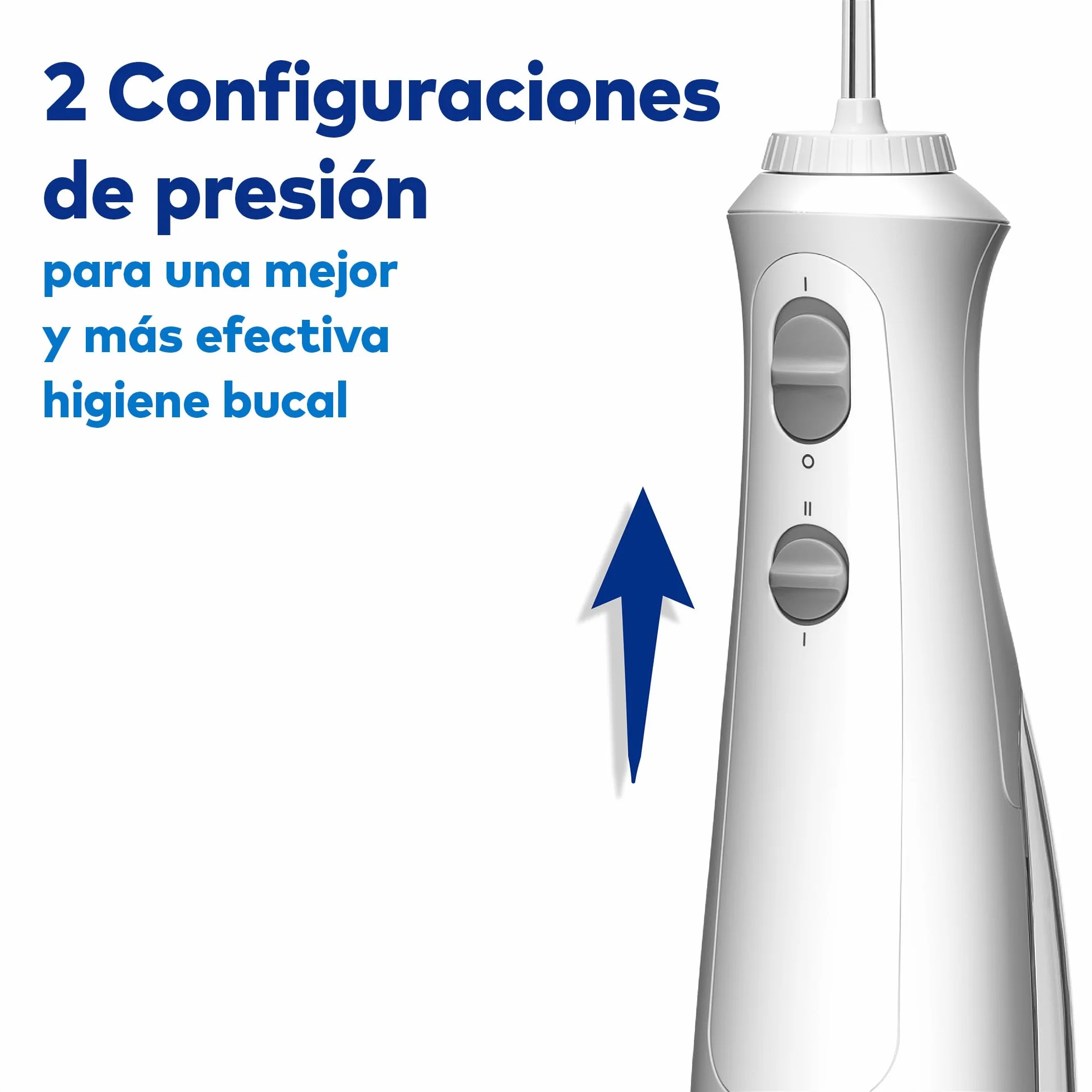 Waterpik Irrigador Dental Inalámbrico WF-13, Cepillo Eléctrico Recargable, Elimina Placa, Portátil Blanco