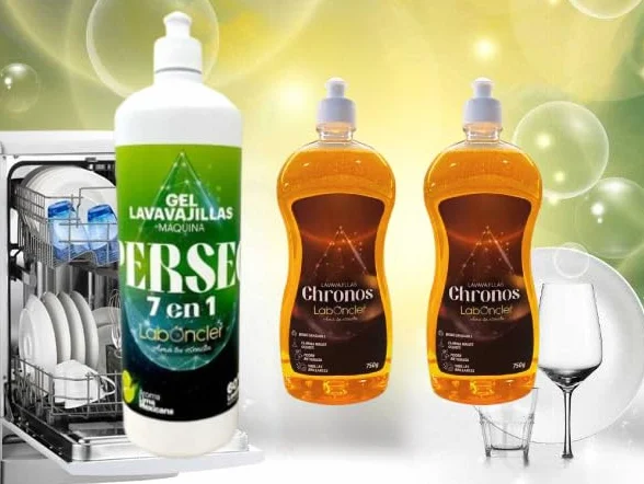 Perseo LAVAVAJILLAS MÁQUINA GEL 7 en 1 + LAVAVAJILLAS MANUAL Chronos PACK 3 Unidades