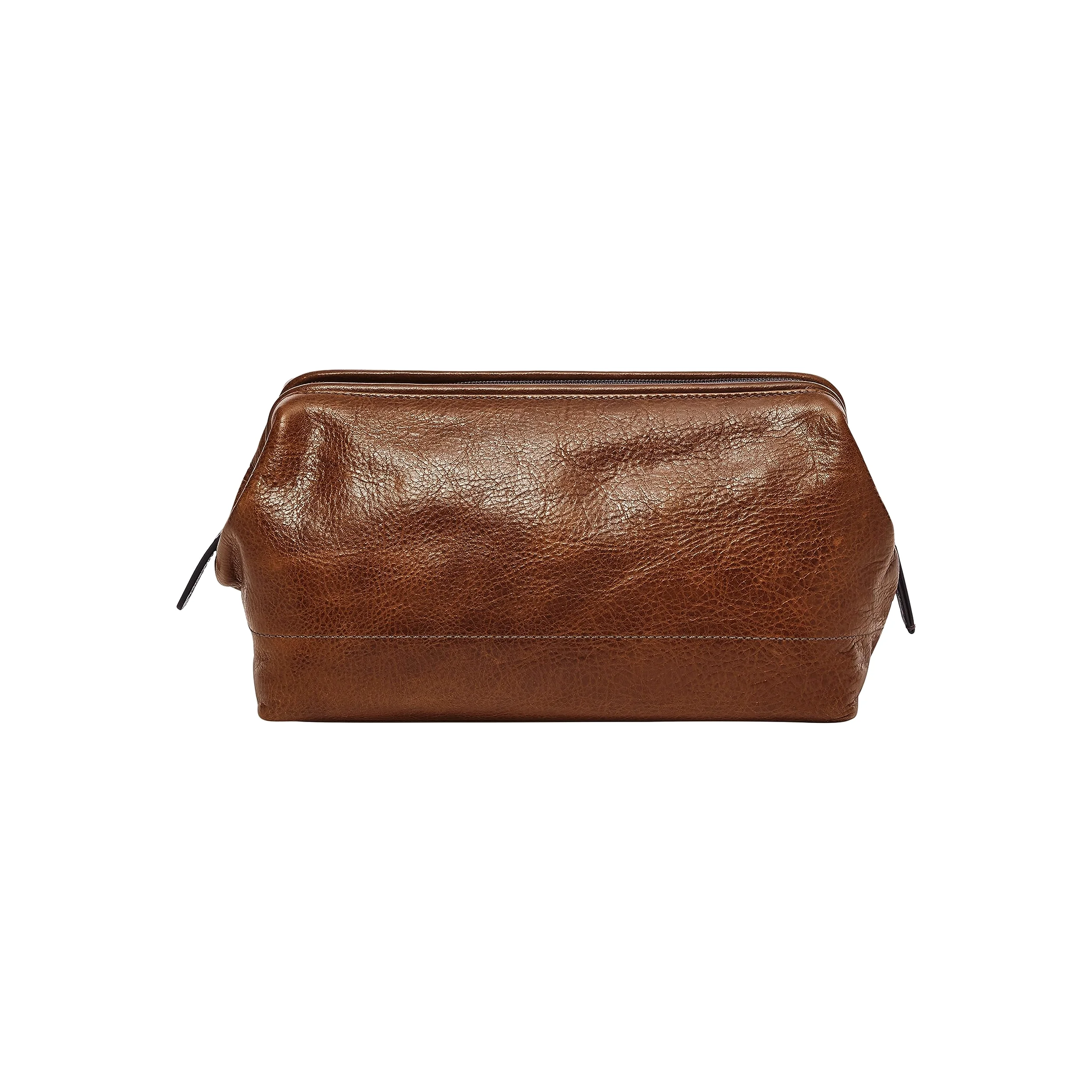 Fossil Neceser de Viaje de Cuero para Hombre, Kit de Afeitado, coñac, Talla única, Kit de Afeitado de Viaje