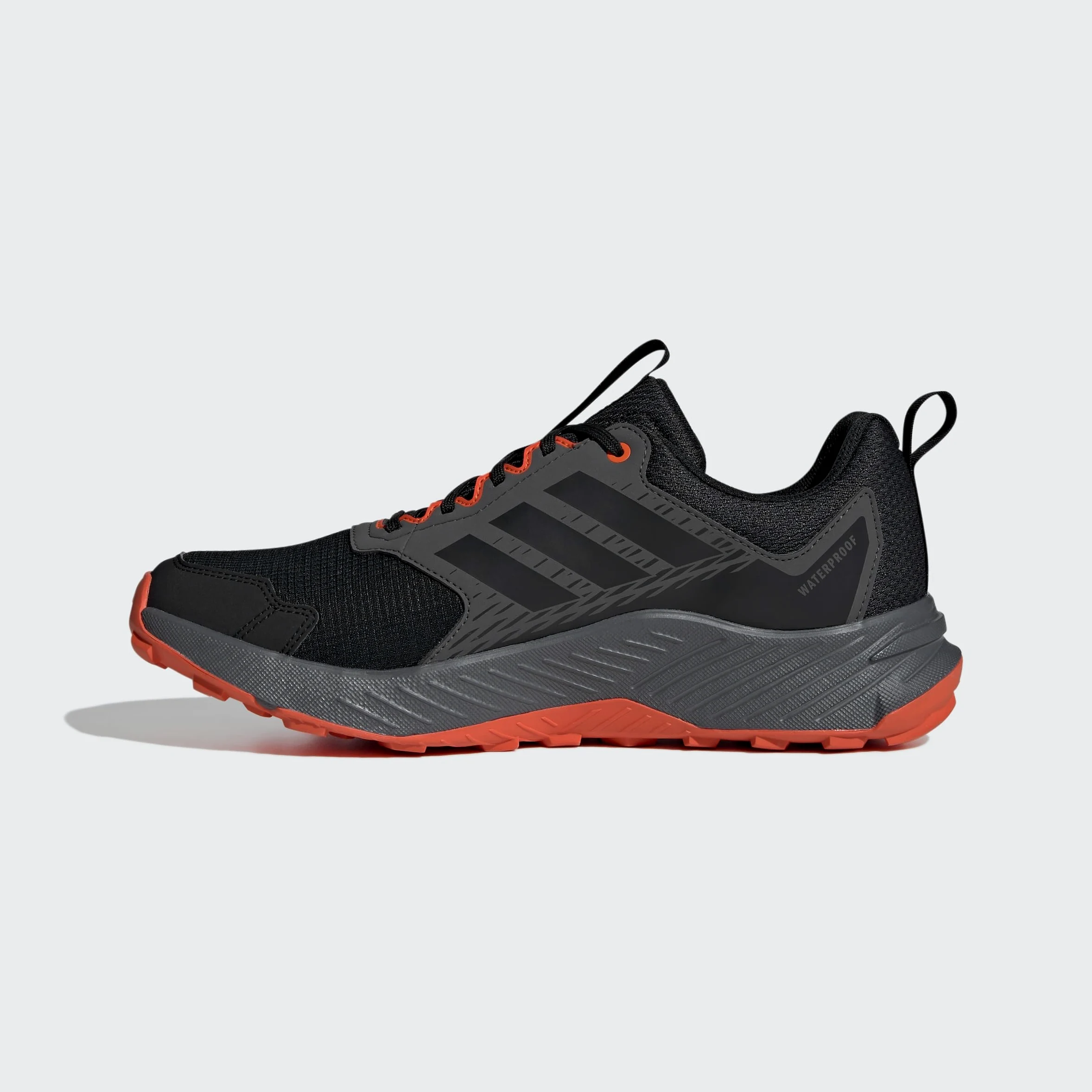adidas Hombre Terrex Tracefinder 2 Climaproof Trail Running Shoes, Core Black/Core Black/Semi Impact Orange, 43 1/3 EU