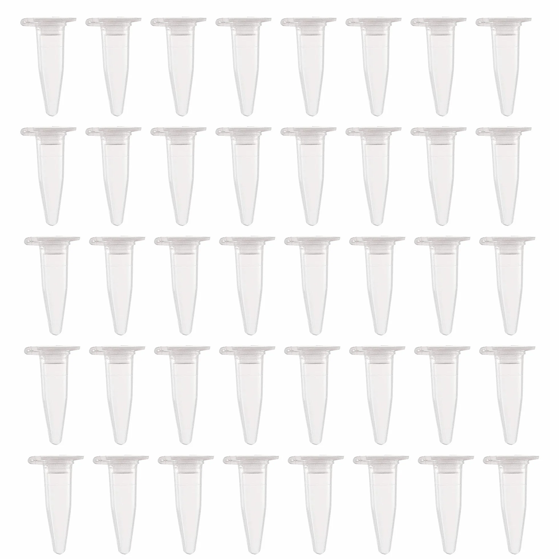 HUAZIZ Tubos de Ensayo 0,2 ml 500 pcs Polipropileno Graduado Plástico Centrífuga Vials con Tapa Plana