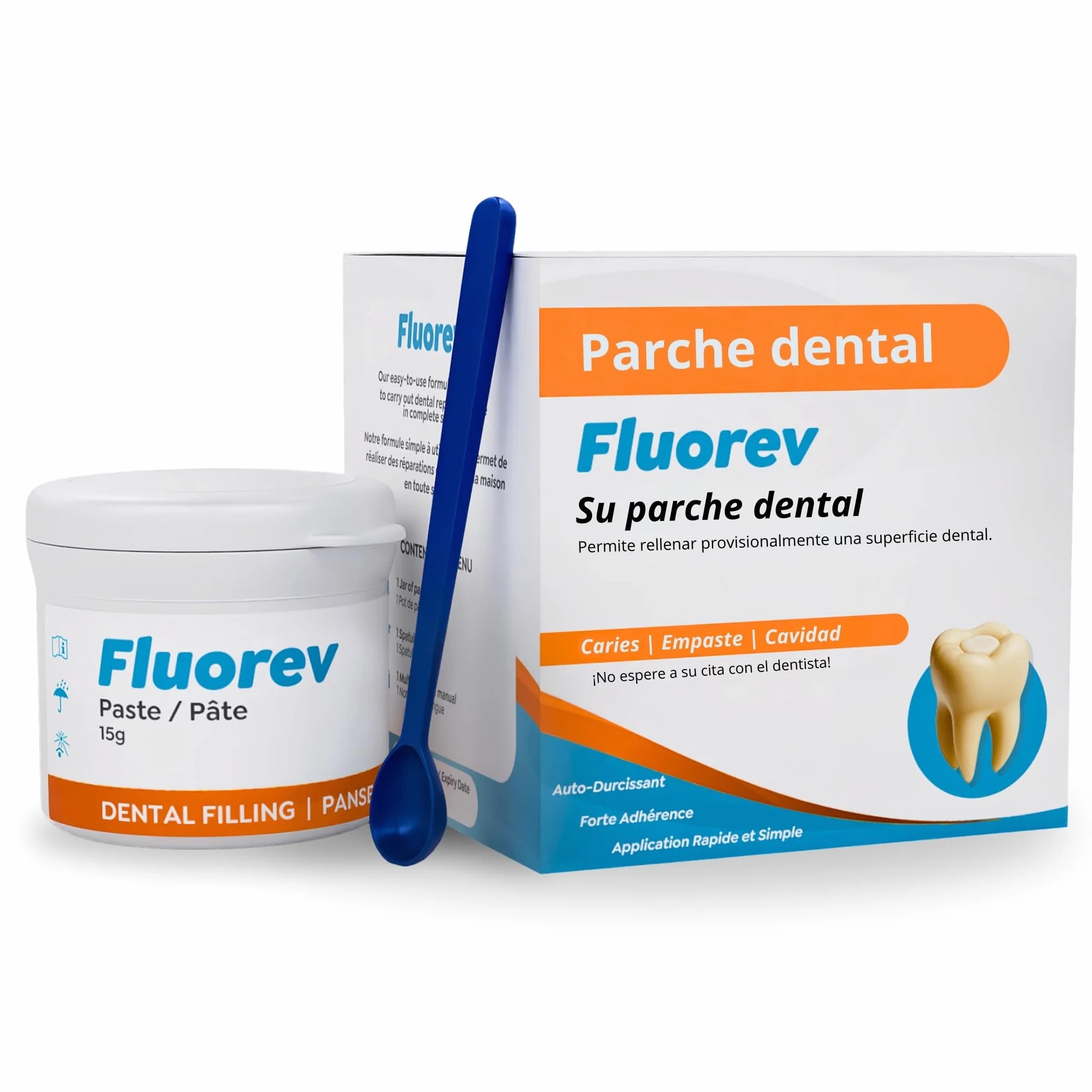 Relleno dental temporal con óxido de zinc 15 g reparación caries dolor