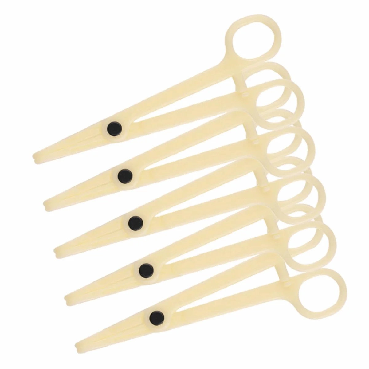 VALICLUD 5 piezas pinzas redondas desechables esterilizadas piercing forceps para labios nariz ombligo cejas