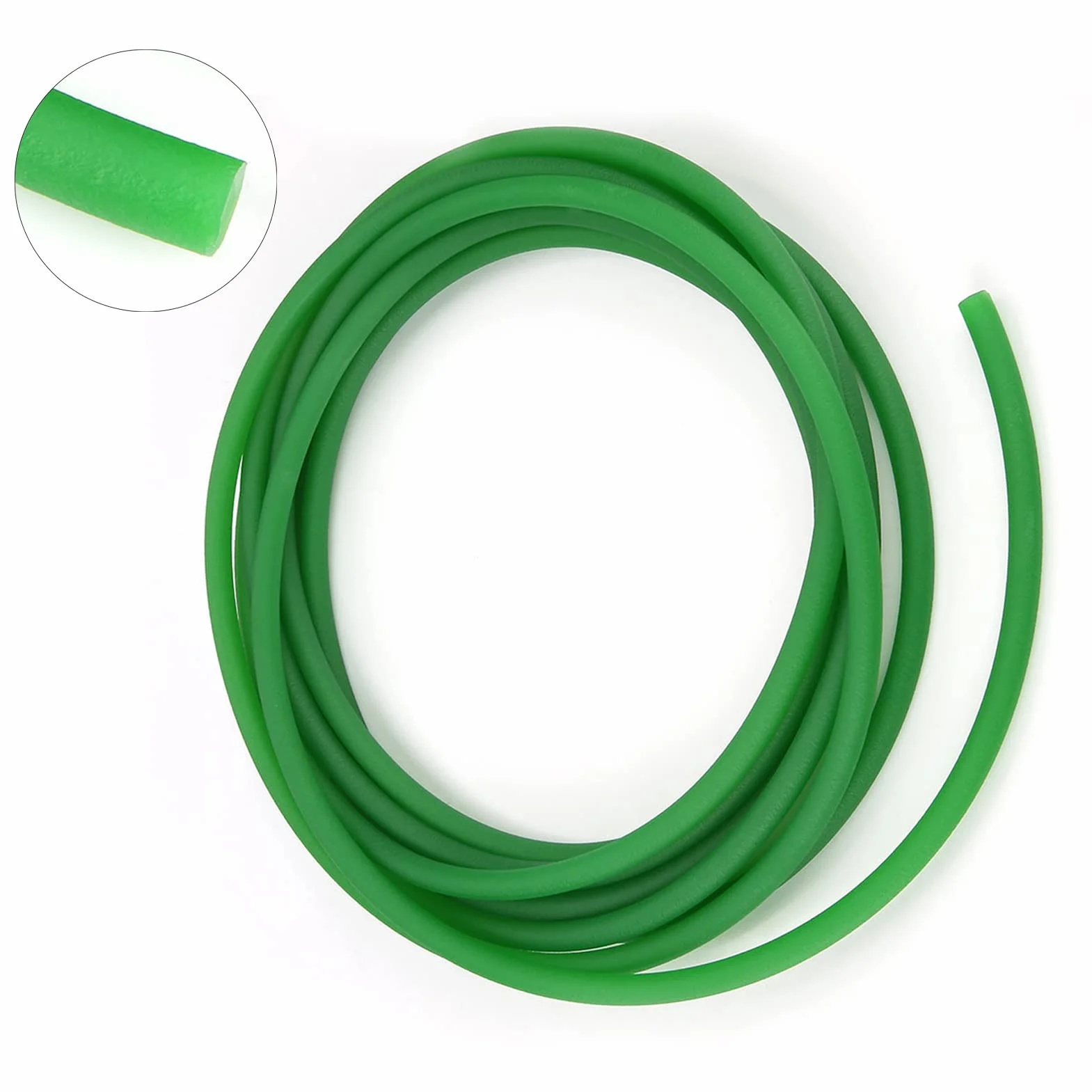 Ejoyous Correa Redonda de Poliuretano PU Verde 8mm x 5m para Transmisión
