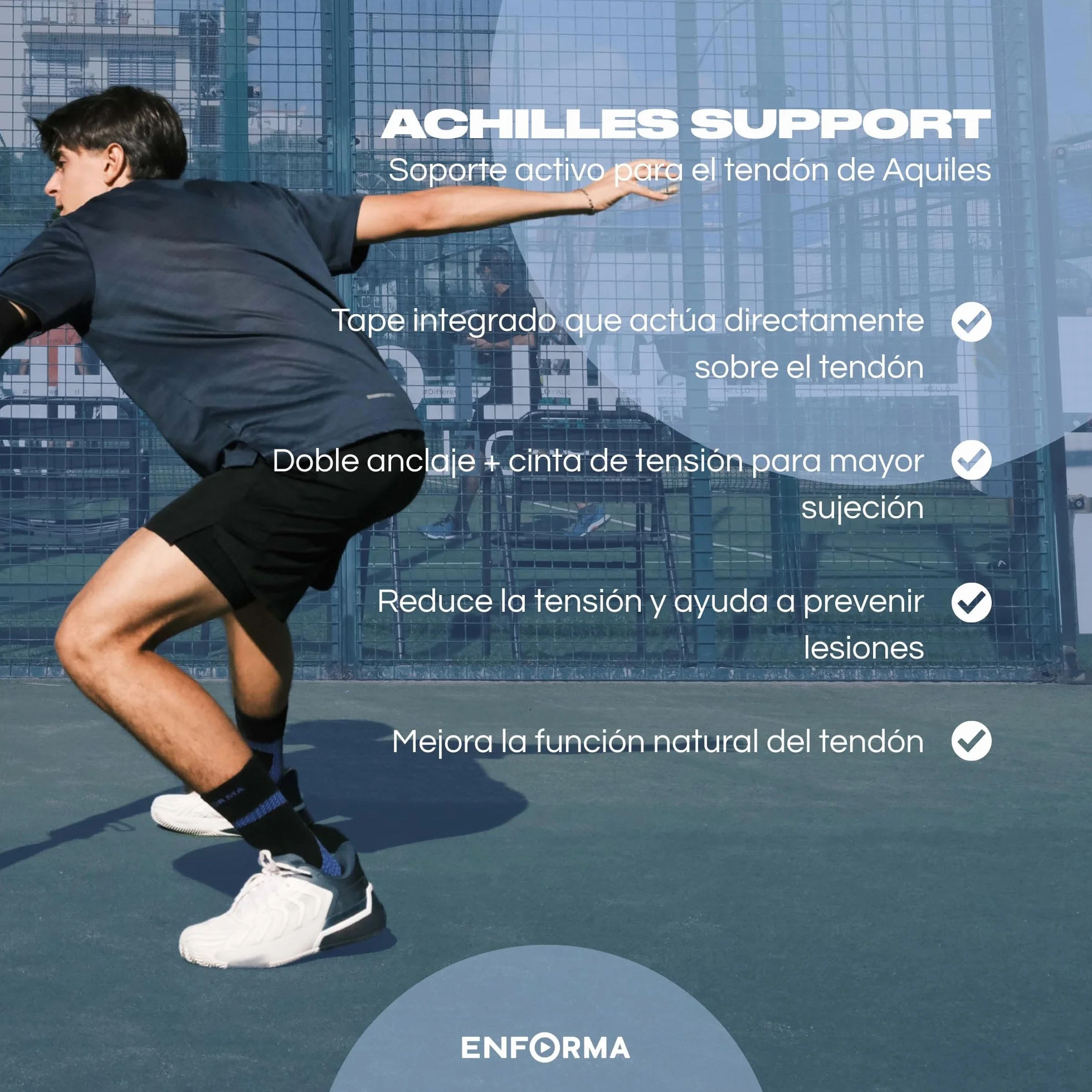 Enforma Calcetines Técnicos Tape Socks Coolmax Compresión Ergonómica Antideslizantes Fascitis Plantar Running Trail Protección Tendón Aquiles Hombre Mujer Deportes Montaña Alta Intensidad Duración