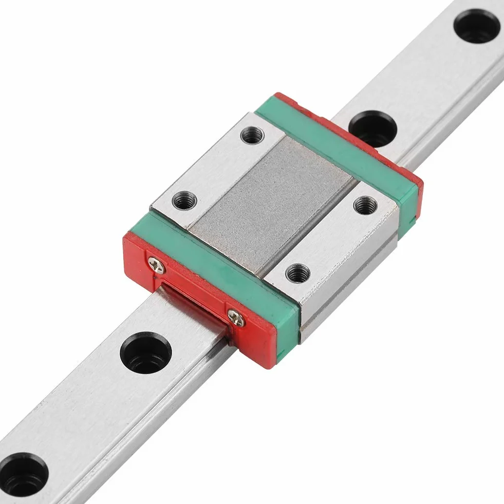Riel De Guía Lineal En Miniatura MGN12 300mm 12mm Ancho 2 Bloques Deslizantes MGN12B Contacto 4 Puntos