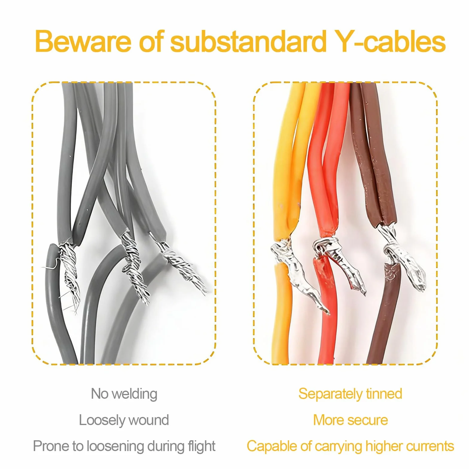 Cable Divisor Servo Y 5 Piezas Compatible con JR Spektrum Hitec para Aviones Drones Helicópteros RC