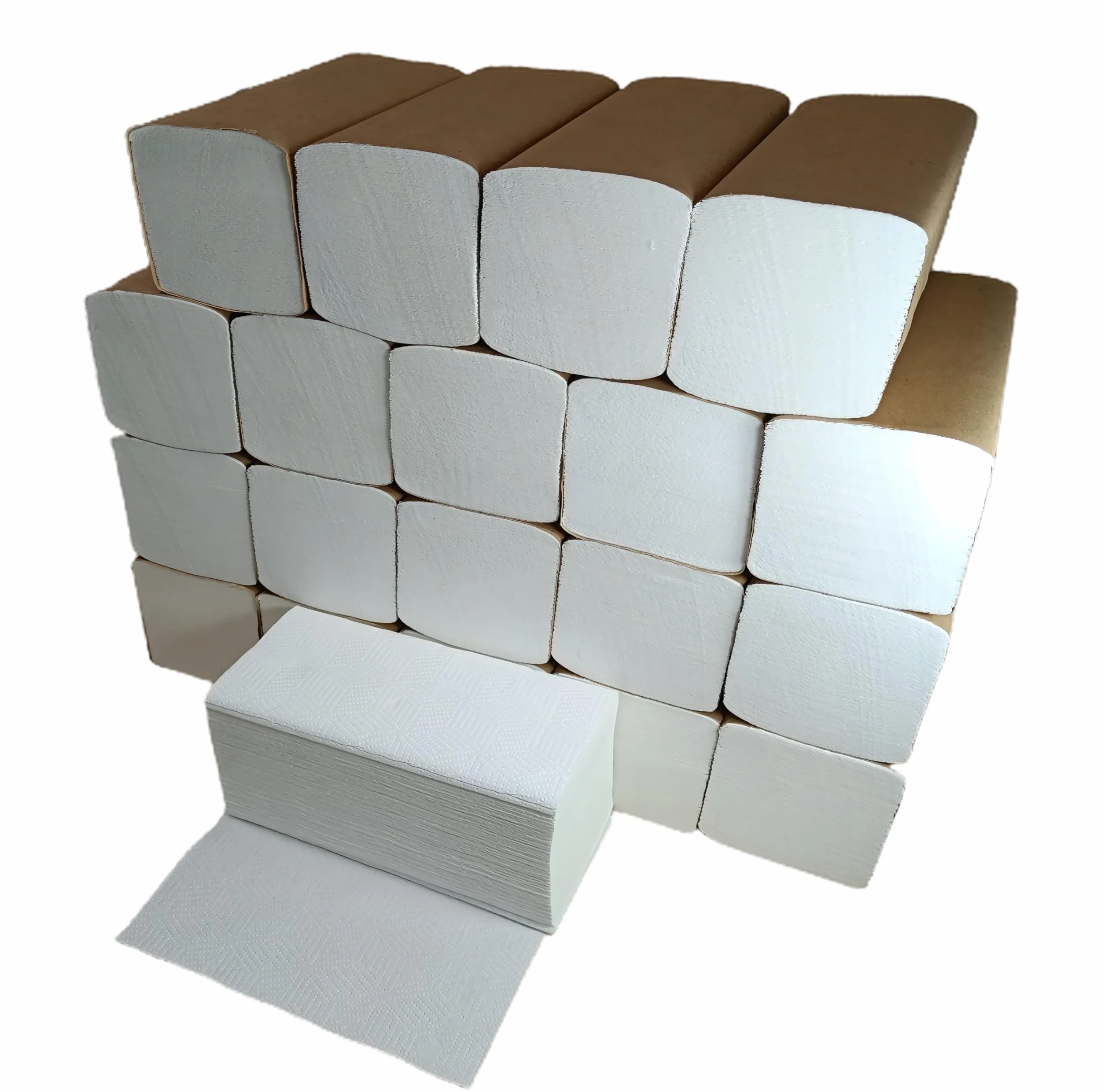 Toallas de papel secamanos Zig Zag 3000 unidades blanco gofradas