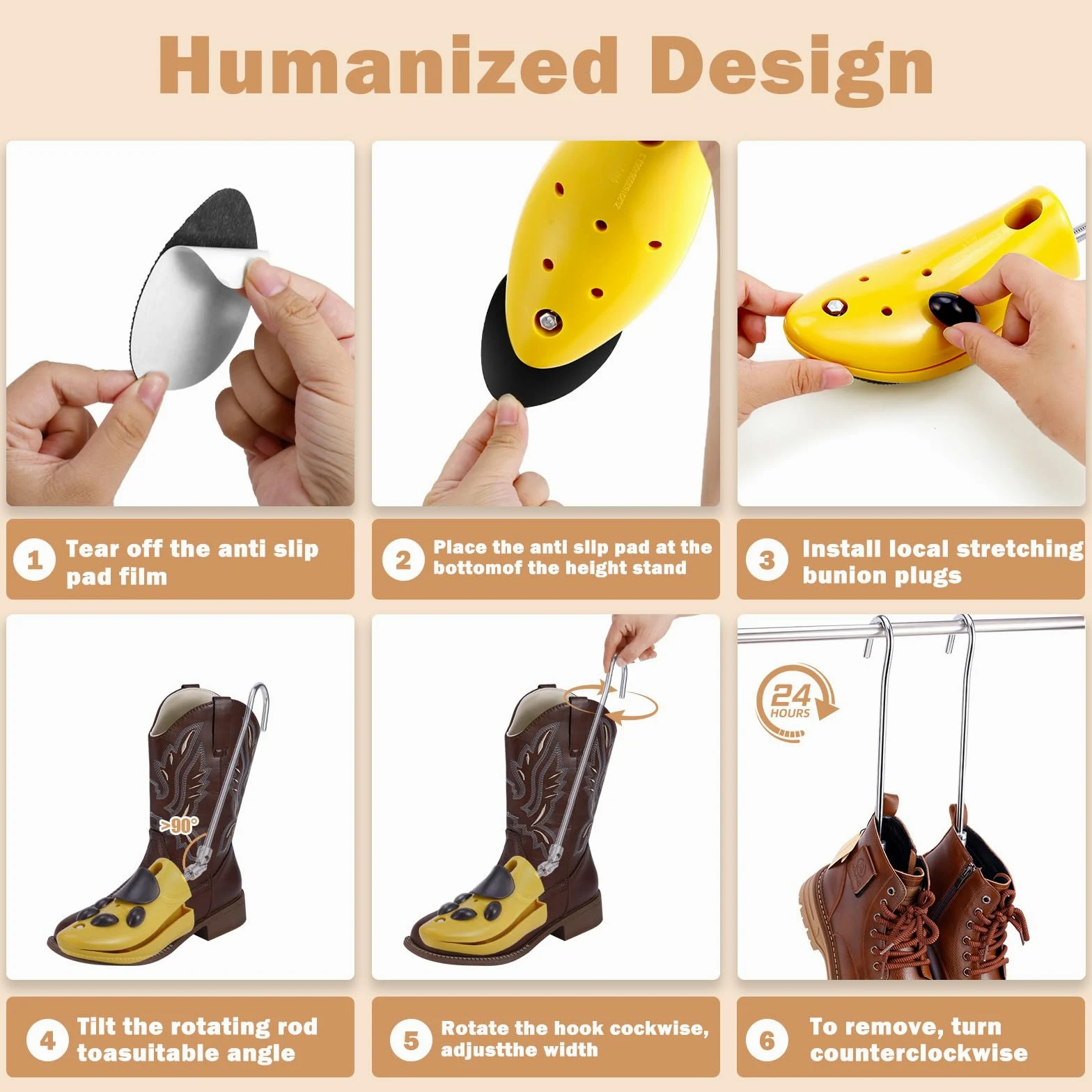 Hormas Zapatos Para Botas, Profesional Estirador de Zapatos, Ajustable Altura Hormas de Plástico, Portátil Horma Zapatos para Hombre y Mujer