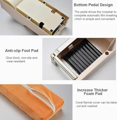 Máquina portátil para cubrir zapatos con reposabrazos, dispensador de película de zapatos para laboratorio de fábrica en el hogar