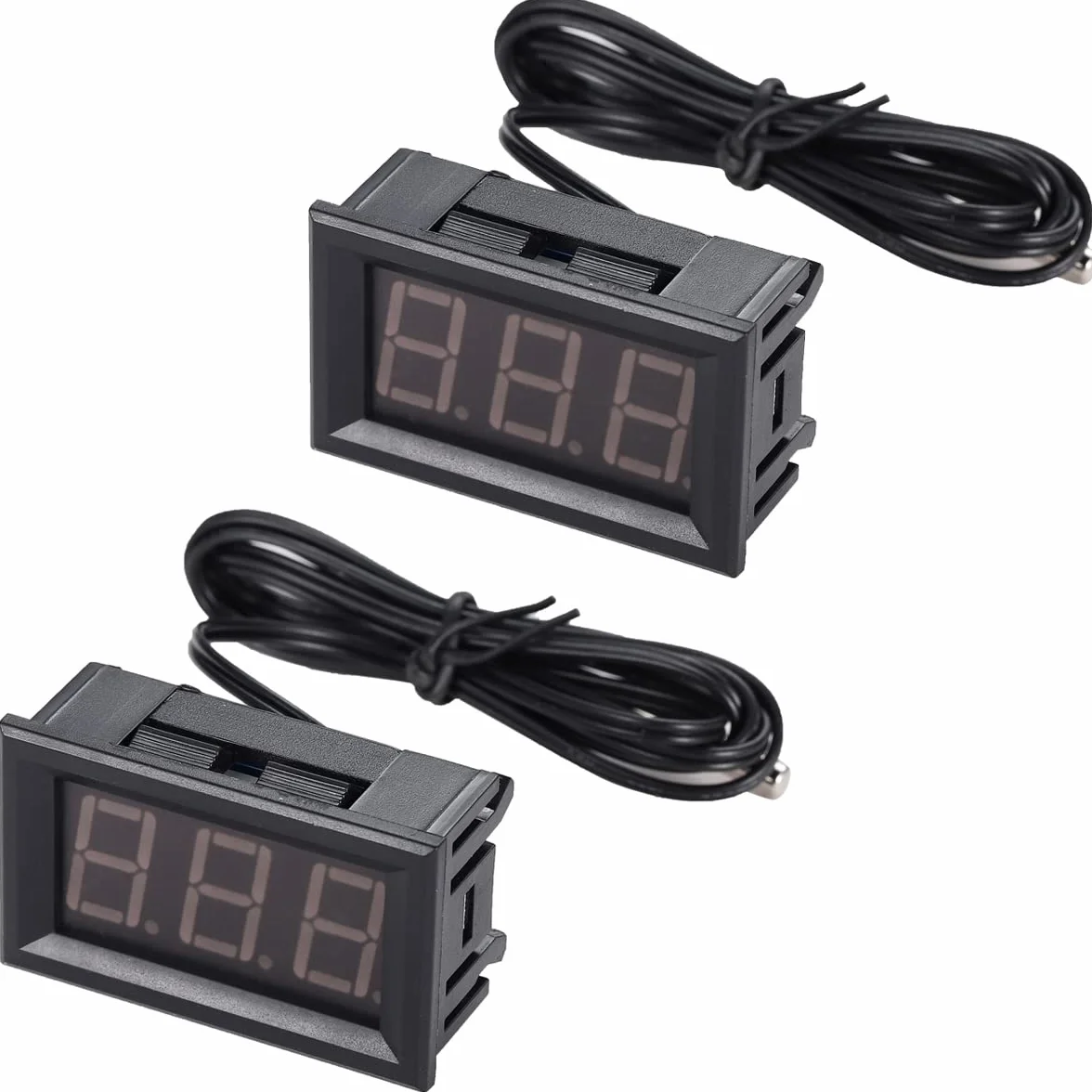 Greluma Termómetro Digital LED 0.56" 12V CC -50~110°C Sonda NTC Resistente al Agua Medidor de Temperatura