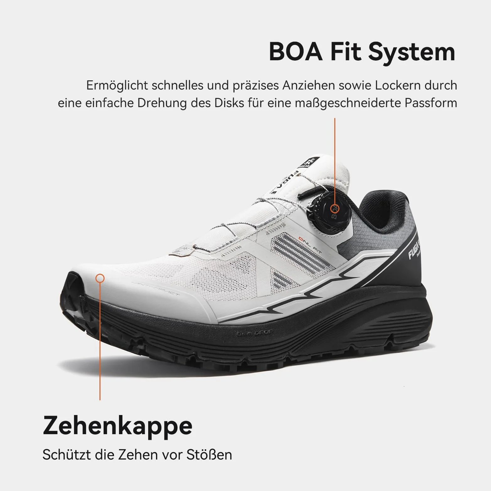 KAILAS Fuga EX BOA Zapatos de correr para hombre, ligeros, antideslizantes, transpirables, para correr, senderismo,