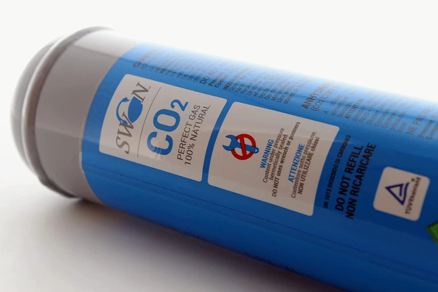 Bombona CO2 600 g desechable casquillo M11 x 1 para gasificador de agua con gas