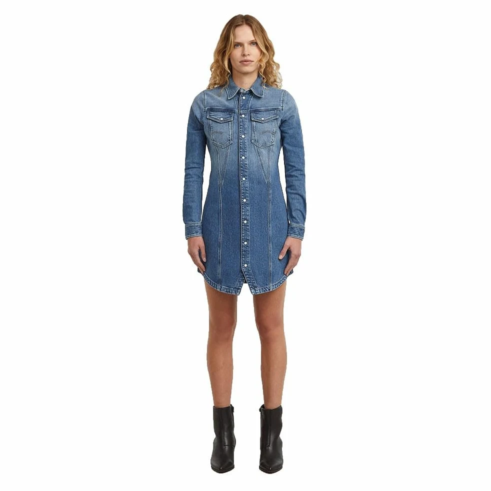 G-Star Pitched Hem Shirt Dress LS Wmn Vestido Informal Mujer