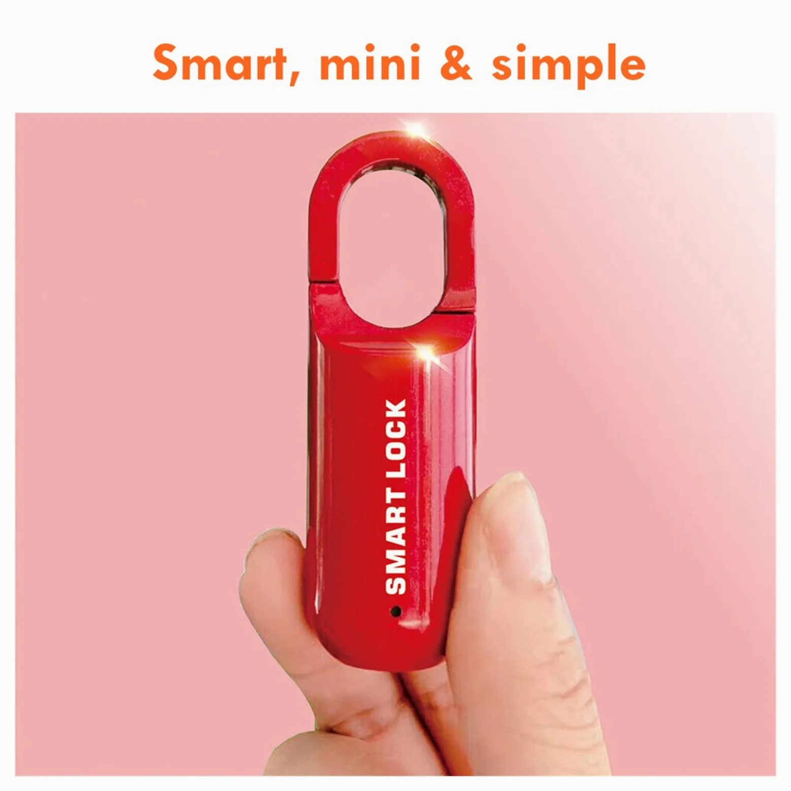 Cerradura inteligente, Mini candado con huella dactilar, electrónico biométrico inteligente, carga USB sin llave for gimnasio, casillero escolar, estuche de viaje, mochila