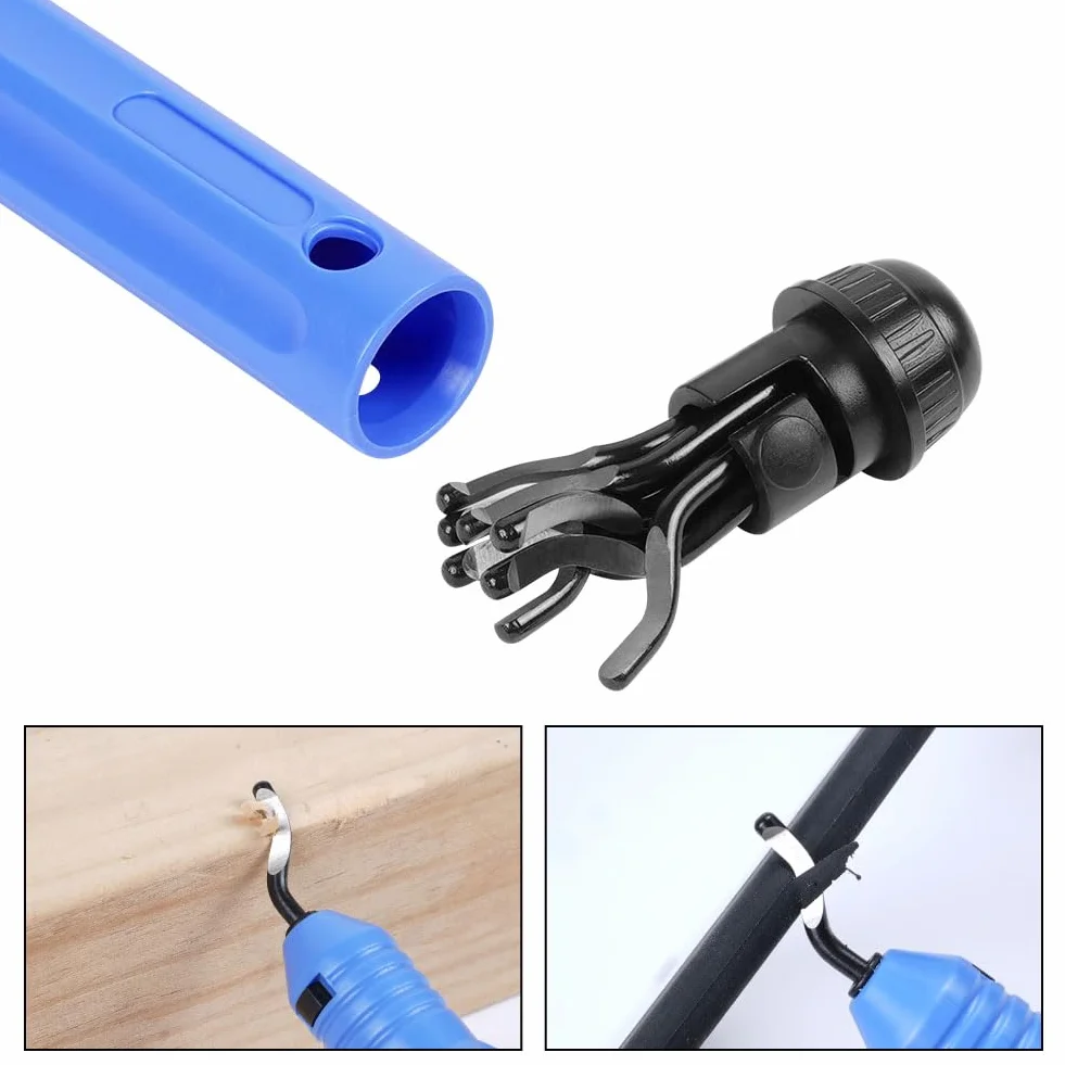 Flintronic Desbarbador Metal 10 pcs Herramienta Desbarbadora Cuchillas de Desbarbado 360° Giratorio Quita Rebabas para Acero Plástico Aluminio Cobre Impresora 3D