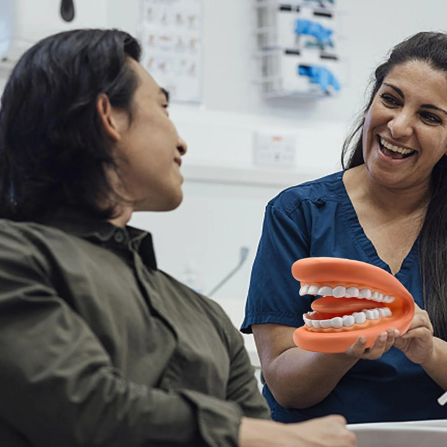 Modelo de dientes educativos portátil realista para aprendizaje niños adultos clases