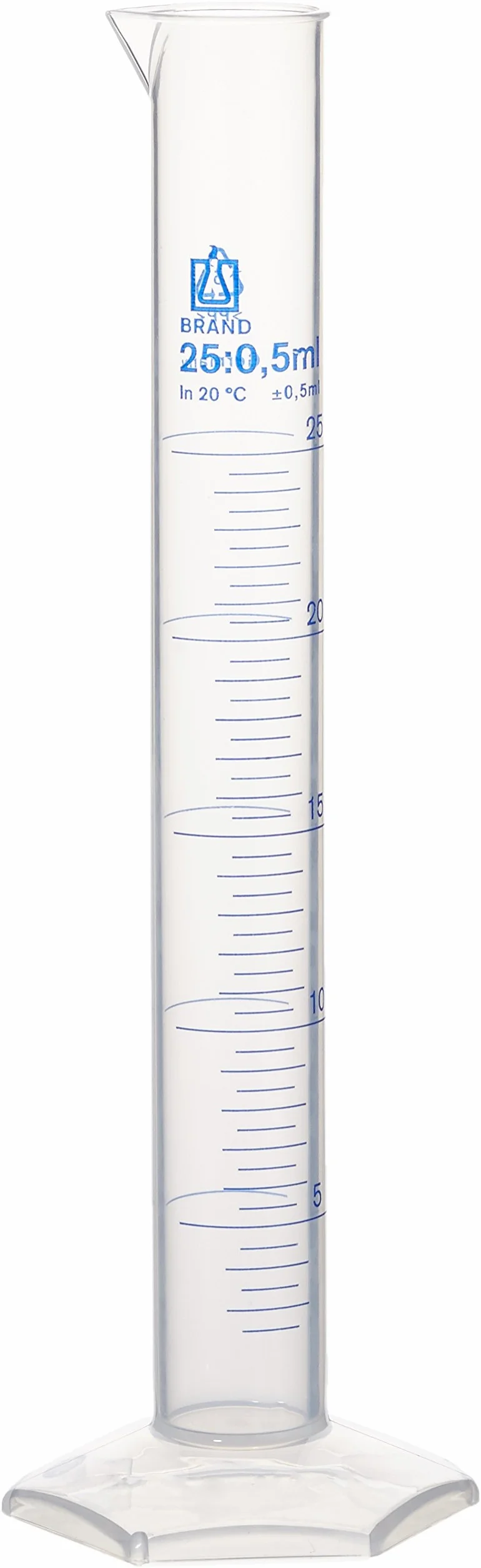 Neolab Electric Cilindro medidor forma alta PP base hexagonal 25 ml 0,5