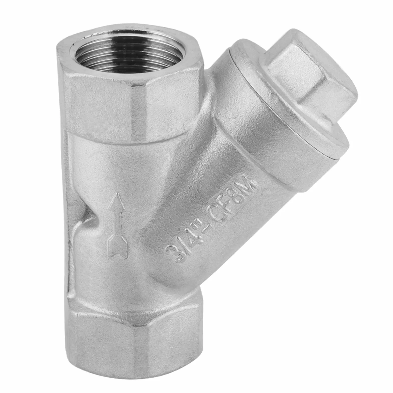 Filtro Y acero inoxidable 3/4 DN20 PT rosca para agua aceite gas