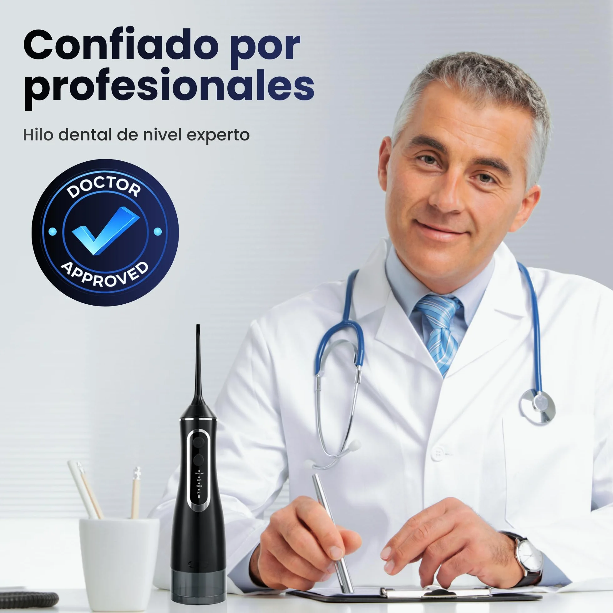 BeFit Water Flosser Portatil 320ml IPX8 4 Modos 120PSI 1400-1800/min Batería Recargable USB 1200 mAh