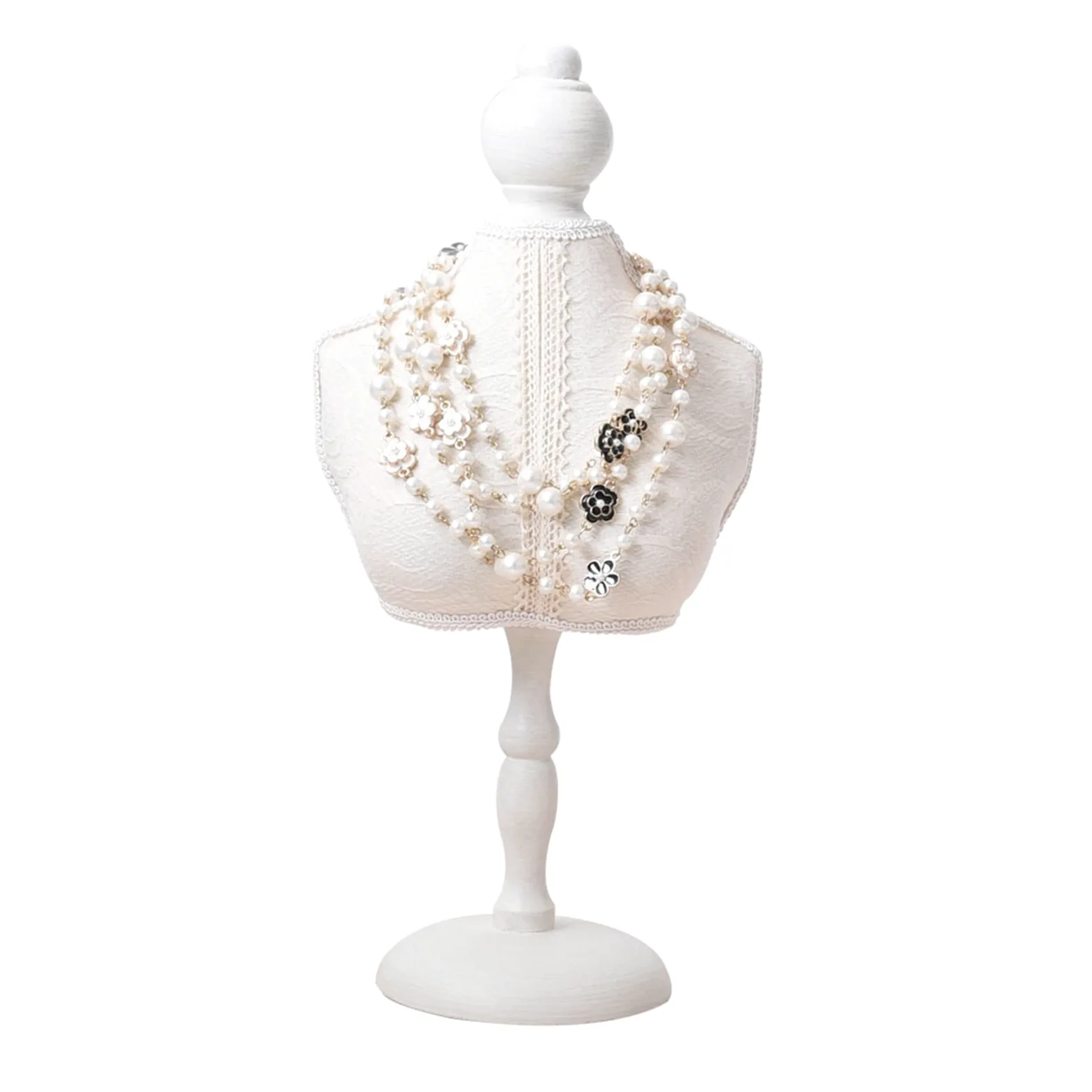Colgador Joyas Collar Pantalla Soporte Joyas de Madera Muestra maniquí Modelo Soporte Tienda Collar Pulsera Busto Soporte Tienda Pantalla Espositore collane (Size : 17x21cm)