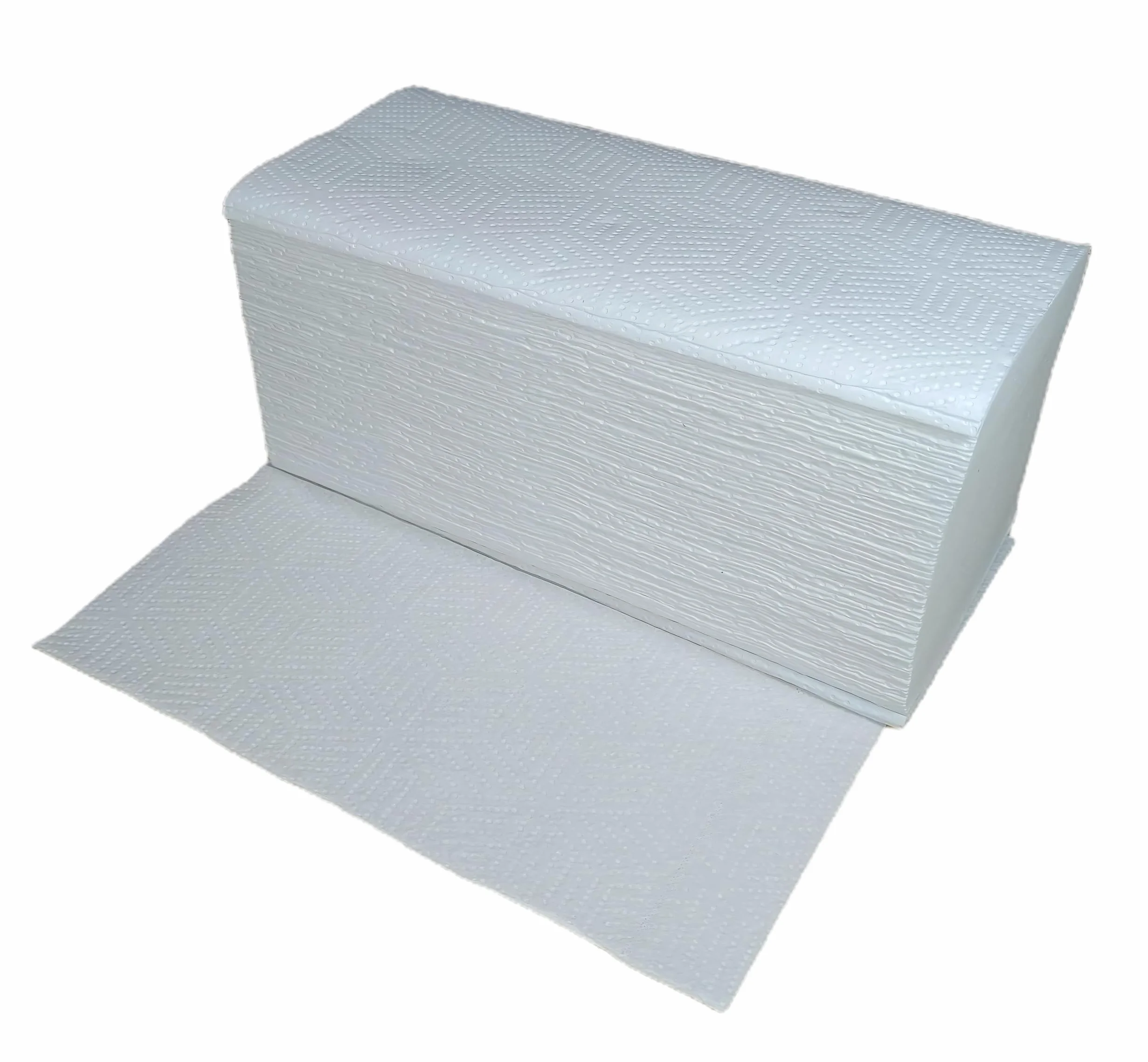 Toallas de papel secamanos Zig Zag 3000 unidades blanco gofradas