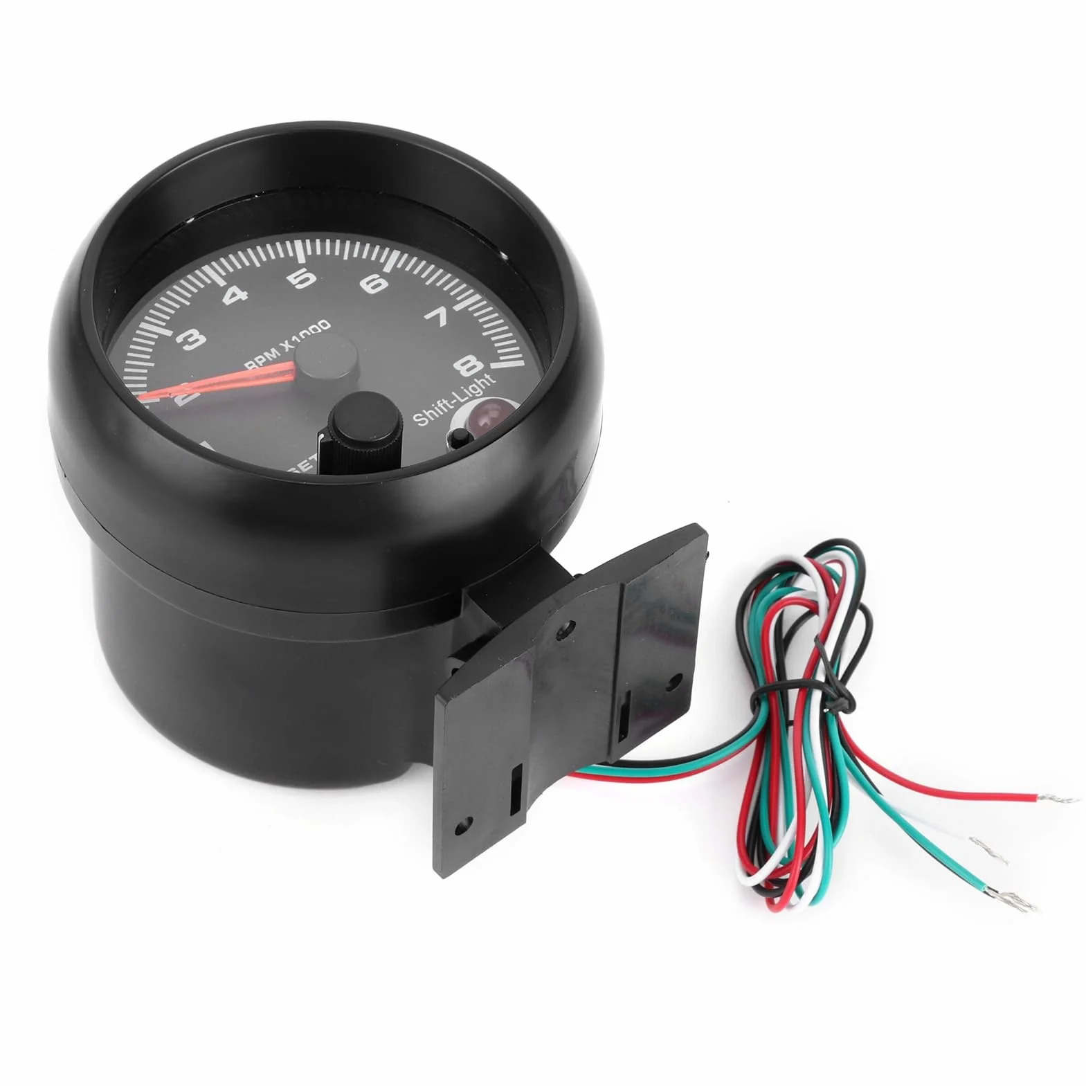 Tacómetro electrónico 3.75 Pulgadas 12V 0-8000 RPM para Coche con luz de Cambio Ajustable