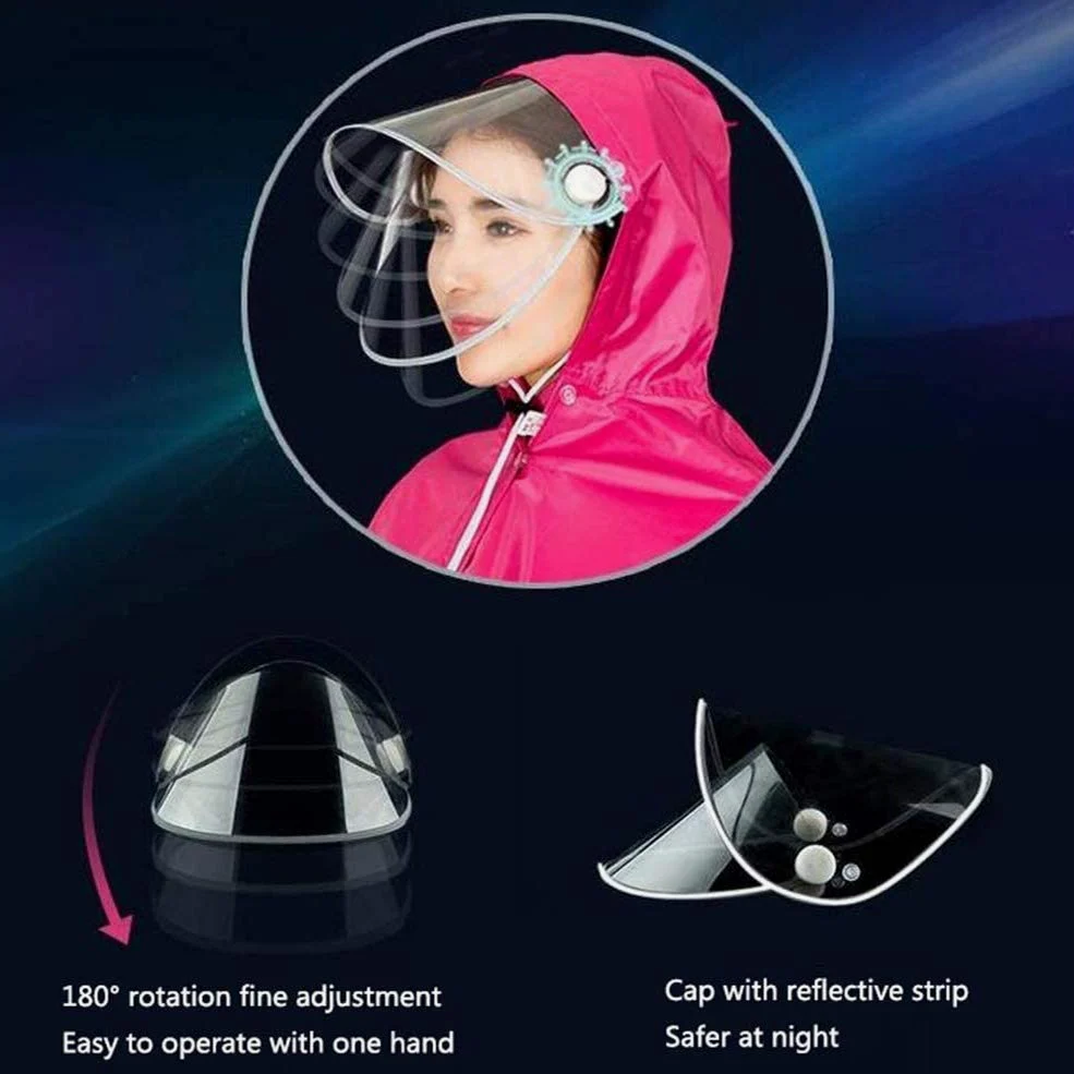 Poncho de Lluvia Chubasquero de Senderismo， Capa Impermeable for Lluvia, for Moto, for Scooter eléctrico, for Motocicleta, Capa Larrain(Red1,3XL)