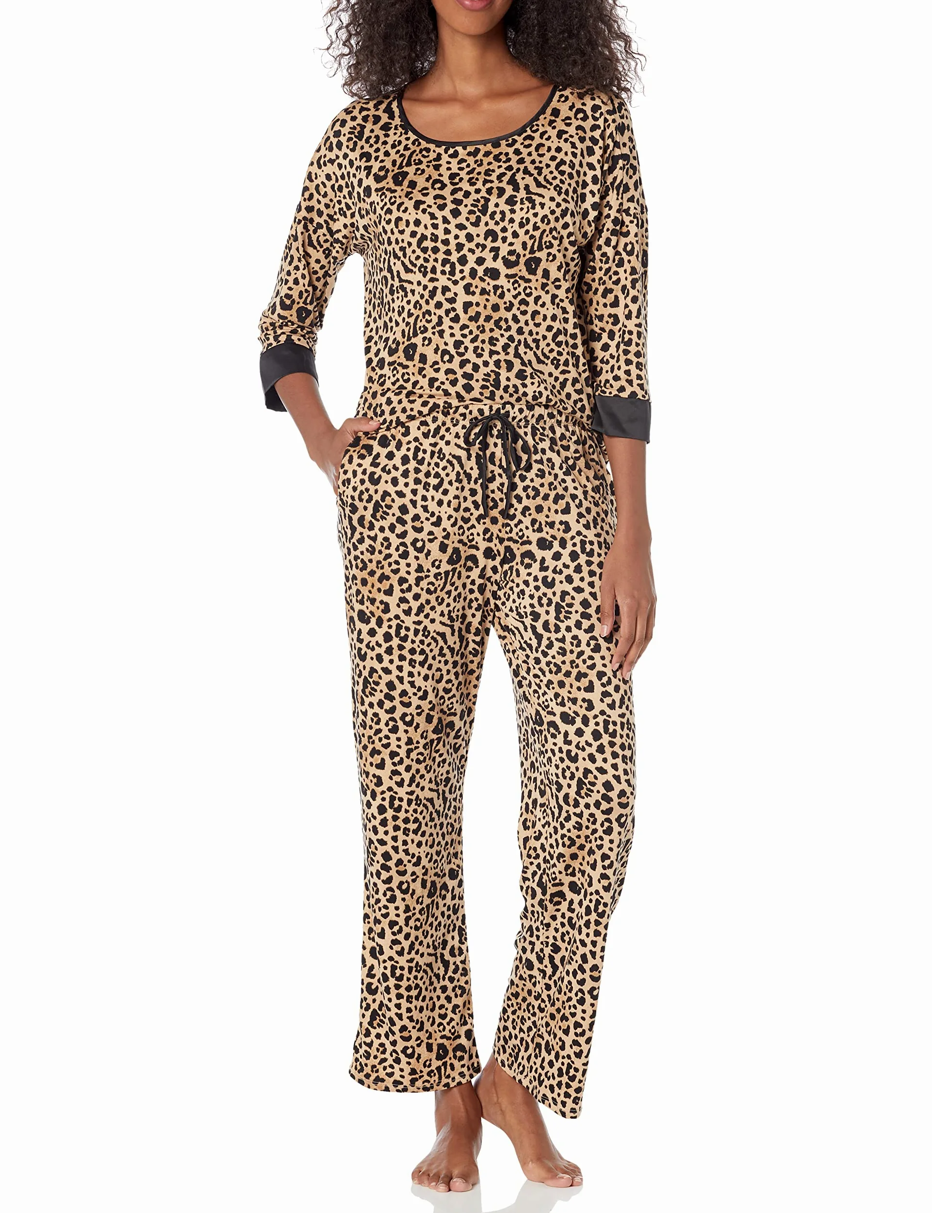 N Natori Peached Knit 3q Slv PJ Set CB: 66 Cm/Entrepierna: 71 Cm Juego de Pijama Mujer