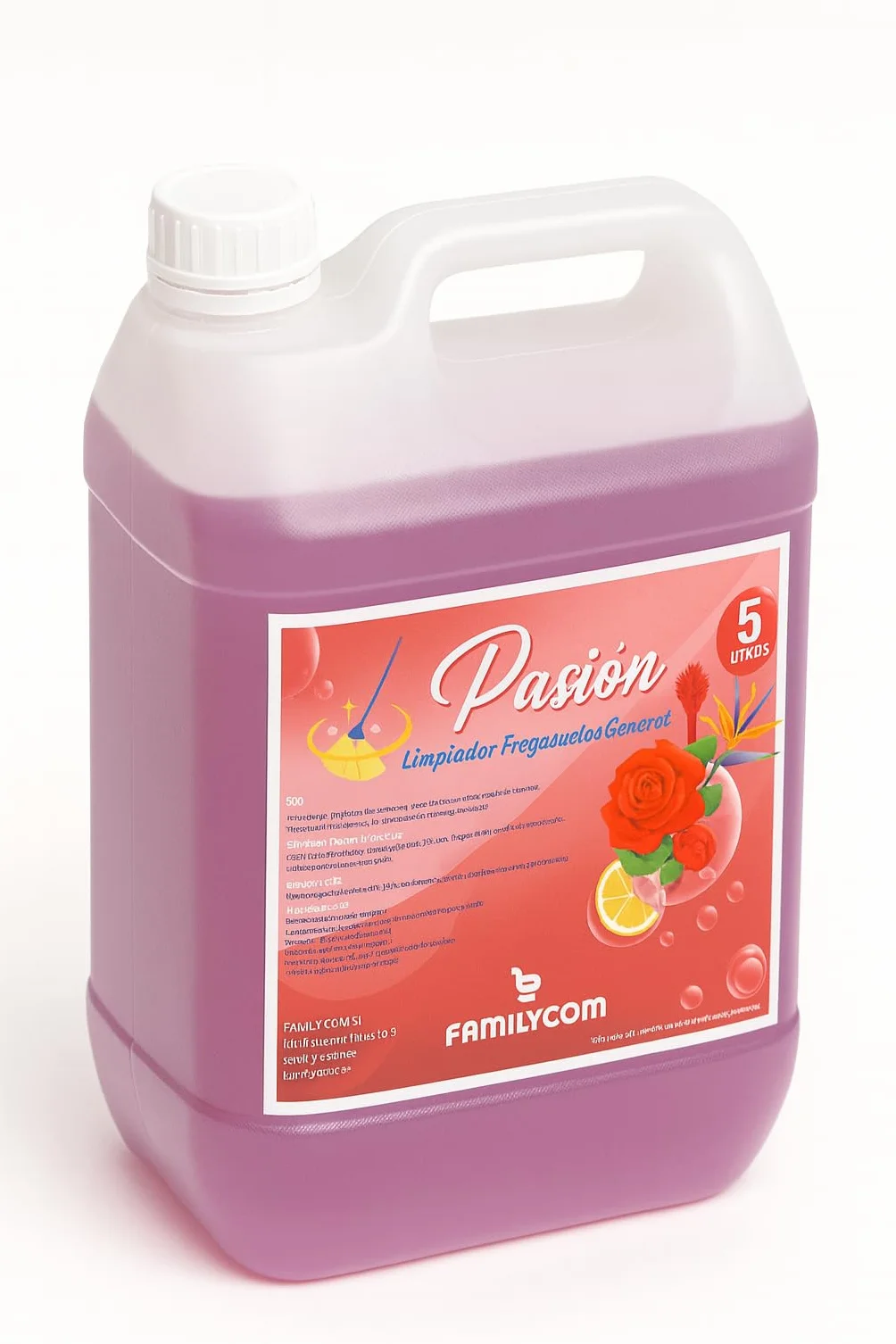 Fregasuelos Concentrado 5 Litros pH Neutro Aroma Flor de Lotto Brillo e Higiene