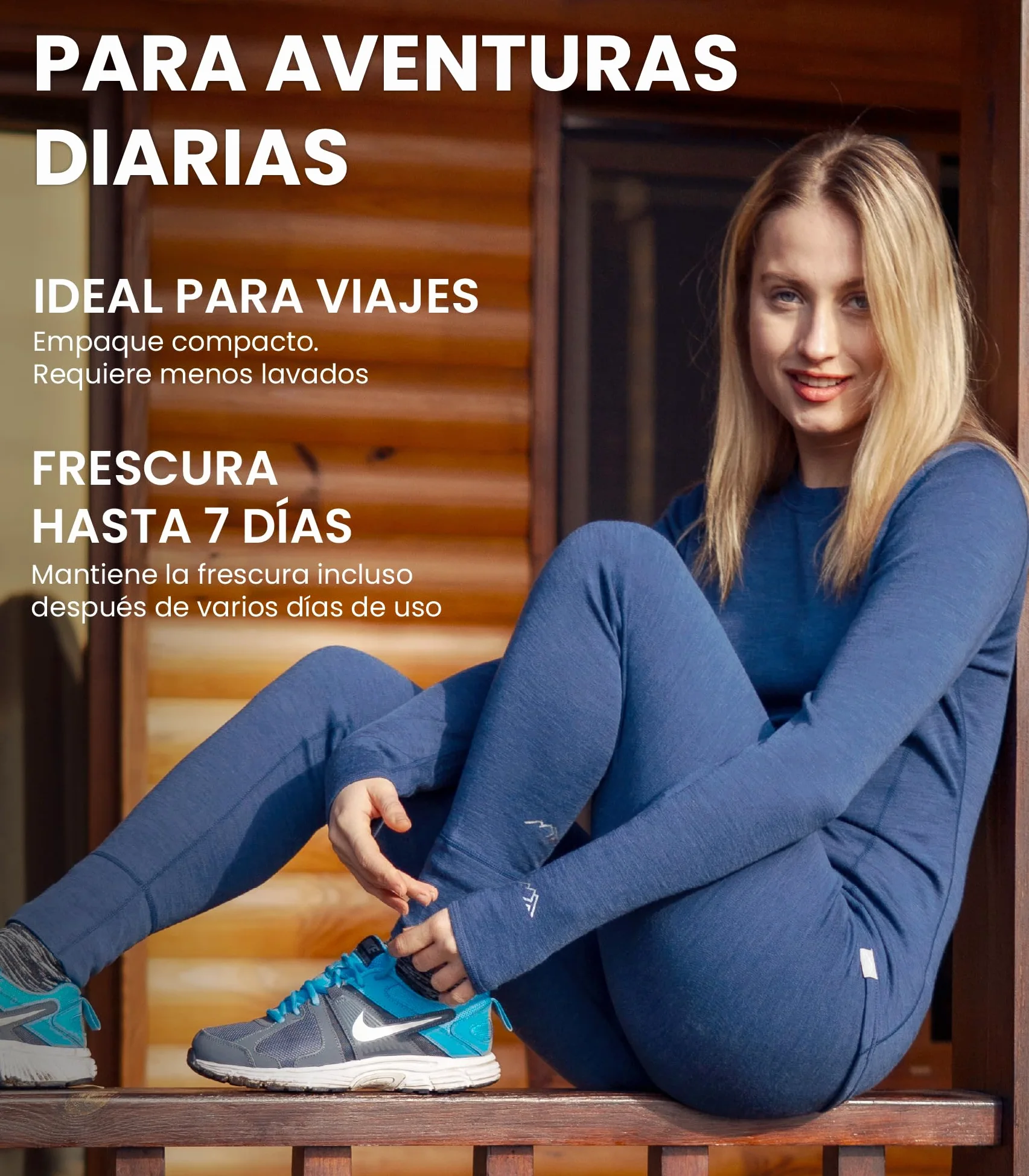 Merino.tech Conjunto Lana Merino Mujer - 100% Termica Lana Merino Camisa y Pantalon Ligero, Medio, Pesado con Calcetines