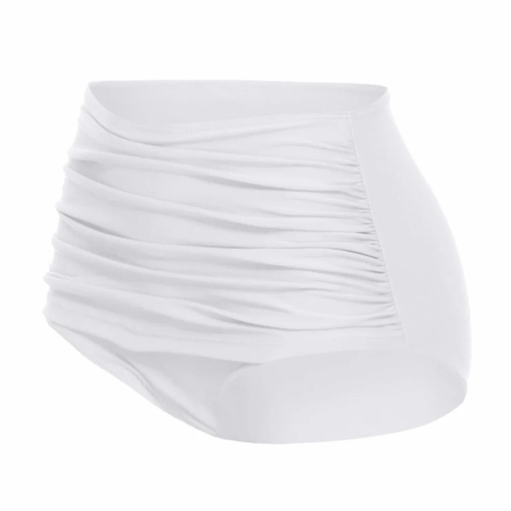 Bikini Mujer Culotte Talle Alto Drapeado Reductora Abdomen Natación Slip de Baño