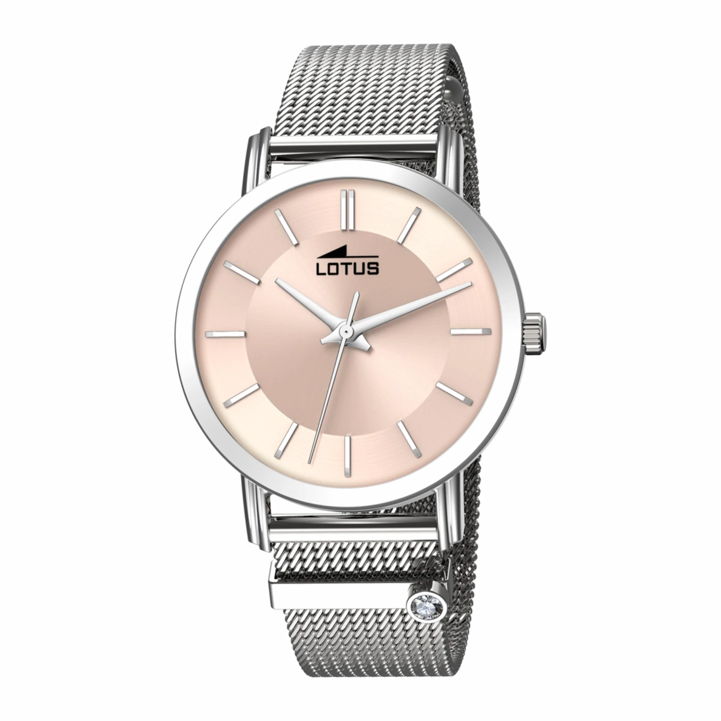 LOTUS Reloj Mujer Analógico de Acero Inoxidable 316l Plateado - Movimiento de Cuarzo - Cristal Mineral de Alta Resistencia - Resistente al Agua 5 ATM 18737 - Minimalist for Her