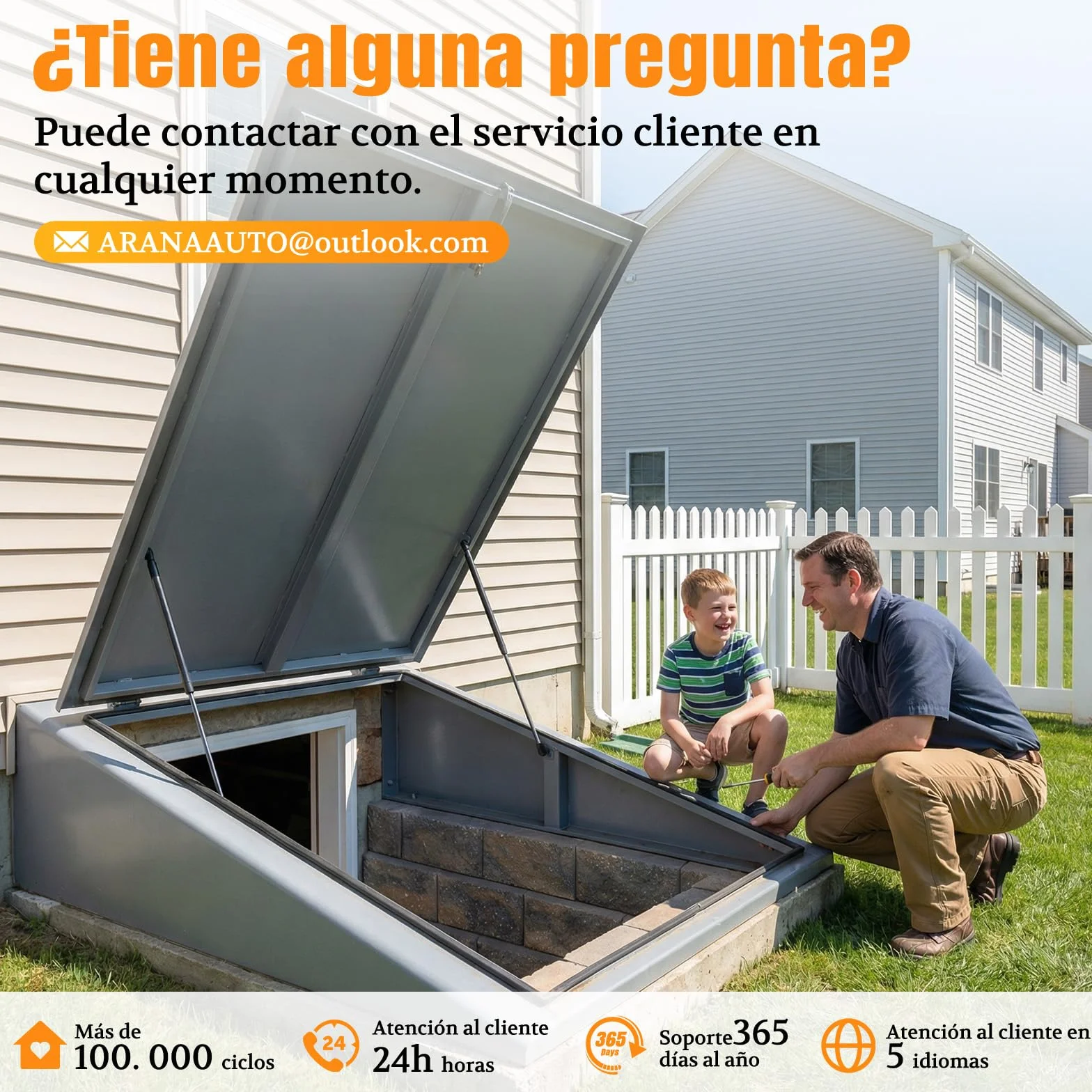 Resorte de Gas con Ojal 455MM 200N Muelle Hidráulico para Cama Abatible