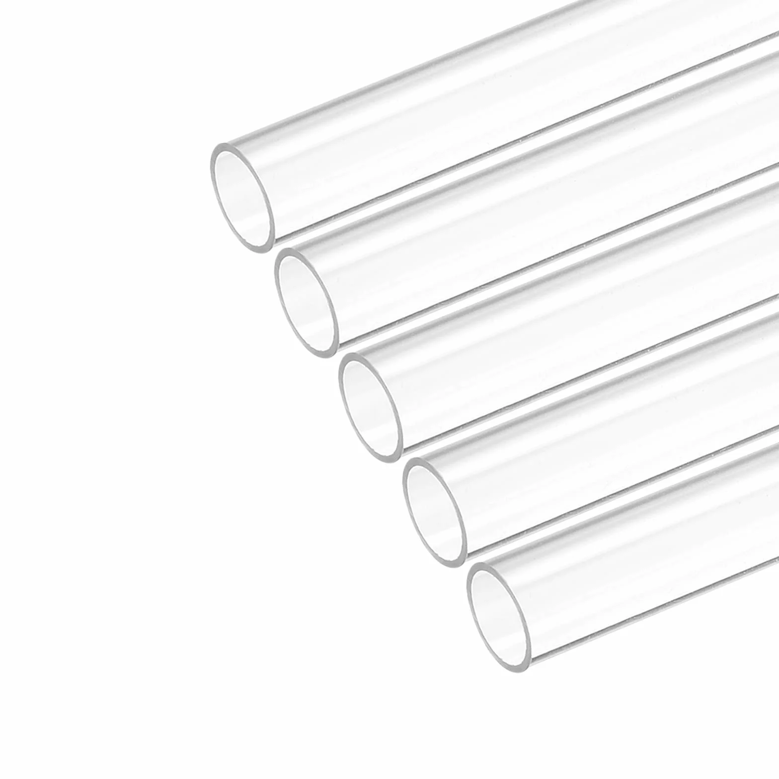 sourcing map Tubo de Plástico Policarbonato Rígido Transparente 12mm ID 13mm OD 245mm Alto Impacto
