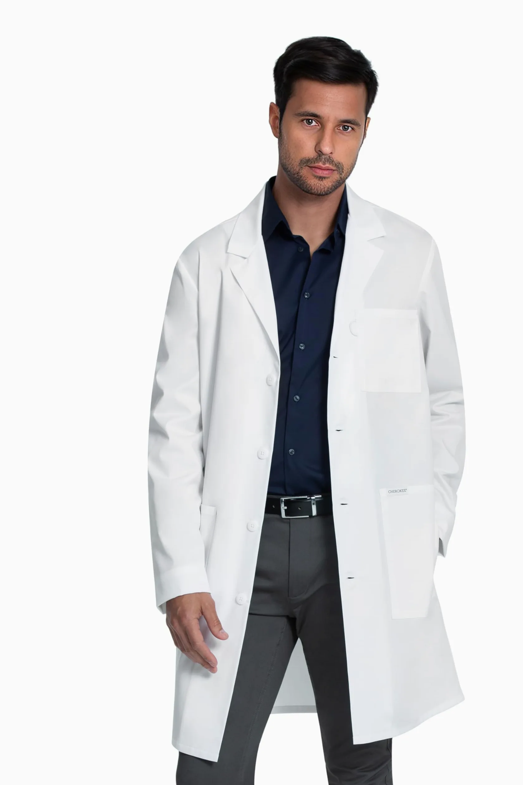 CHEROKEE Unisex Scrubs Lab Coat 38'' CK460, XXS, White