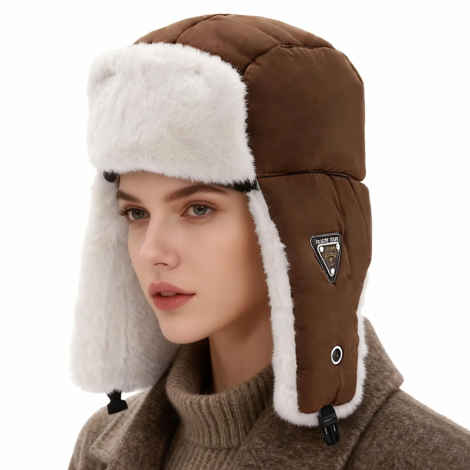 Sombrero de Invierno Trapper para Hombres y Mujeres con Orejeras, Forro de Polar, Sombrero Térmico a Prueba de Viento para Esquí, Senderismo y Actividades al Aire Libre (Talla 54-60 cm)