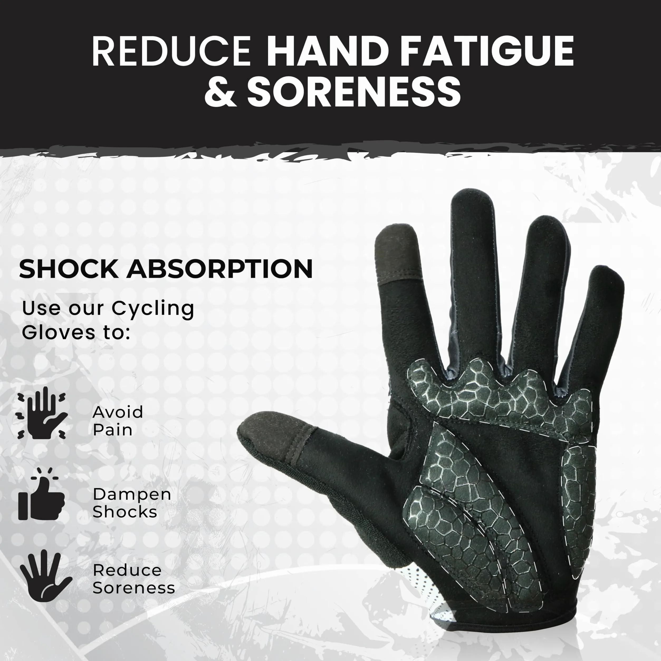 Guantes de ciclismo para mujer, ligeros, transpirables, con absorción de golpes, guantes deportivos de dedo completo con pantalla táctil, guantes de bicicleta de carretera para hombre