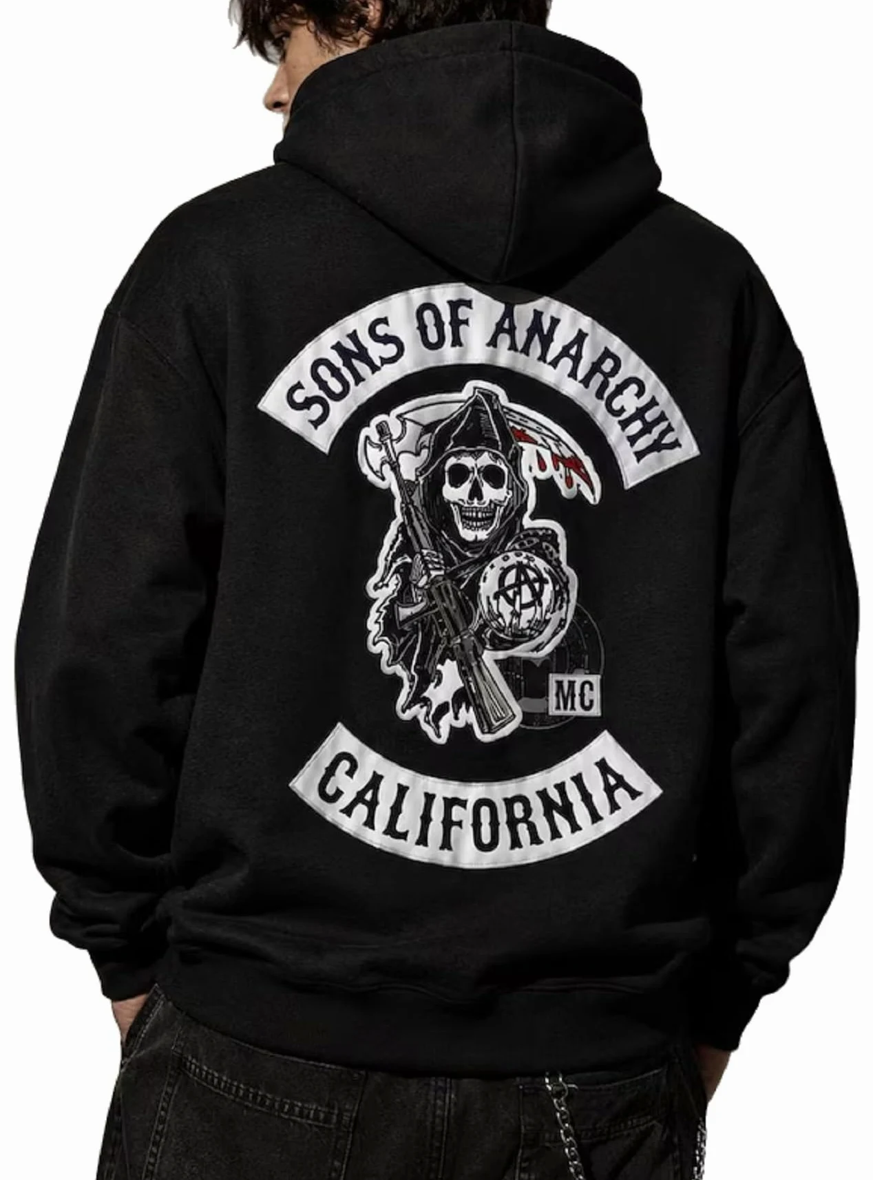 Chaleco de piel sintética para hombre inspirado en el icónico hijo de SOA, chaqueta y sudadera con capucha de forro polar, estilo California Club