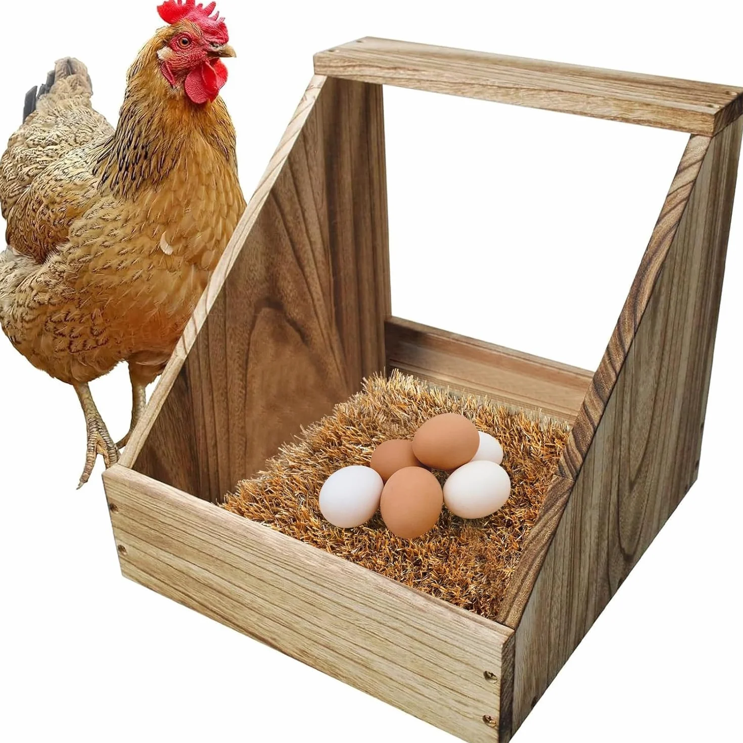 Almohadillas para Cajas Nido para Gallinas 12''x12'' Lavables de Hierba Simulada