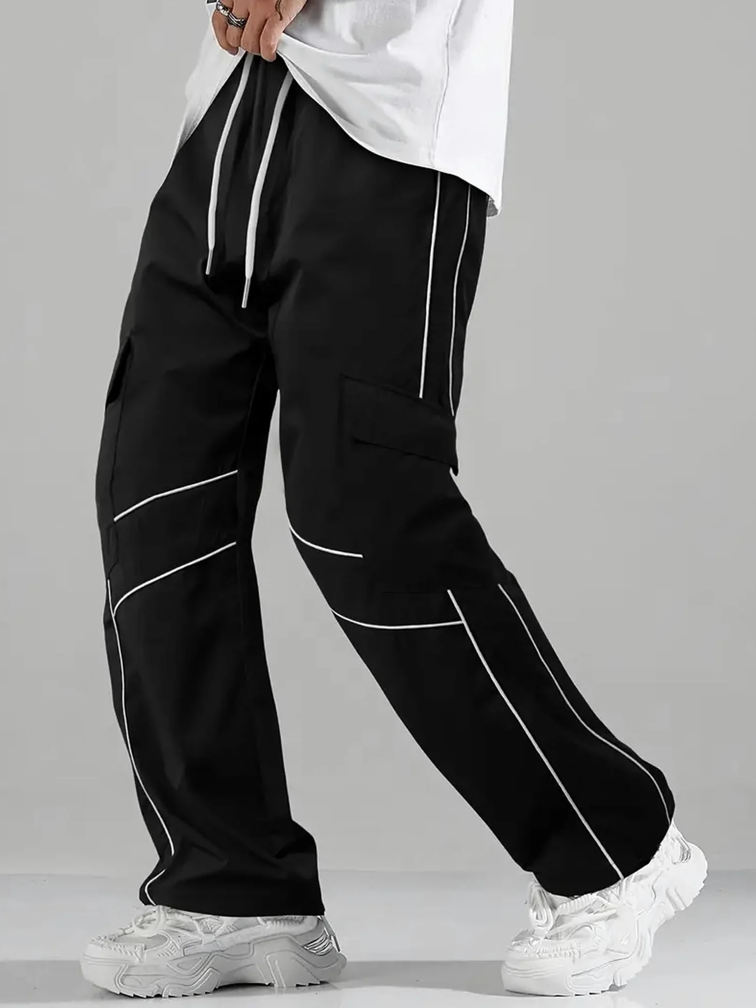 Lymio Pantalones de chándal para hombre || Corte regular || Pantalones de chándal || Pantalones de jogging de Lycra totalmente elásticos (disponibles en lotes combinados) (TP-62-63)