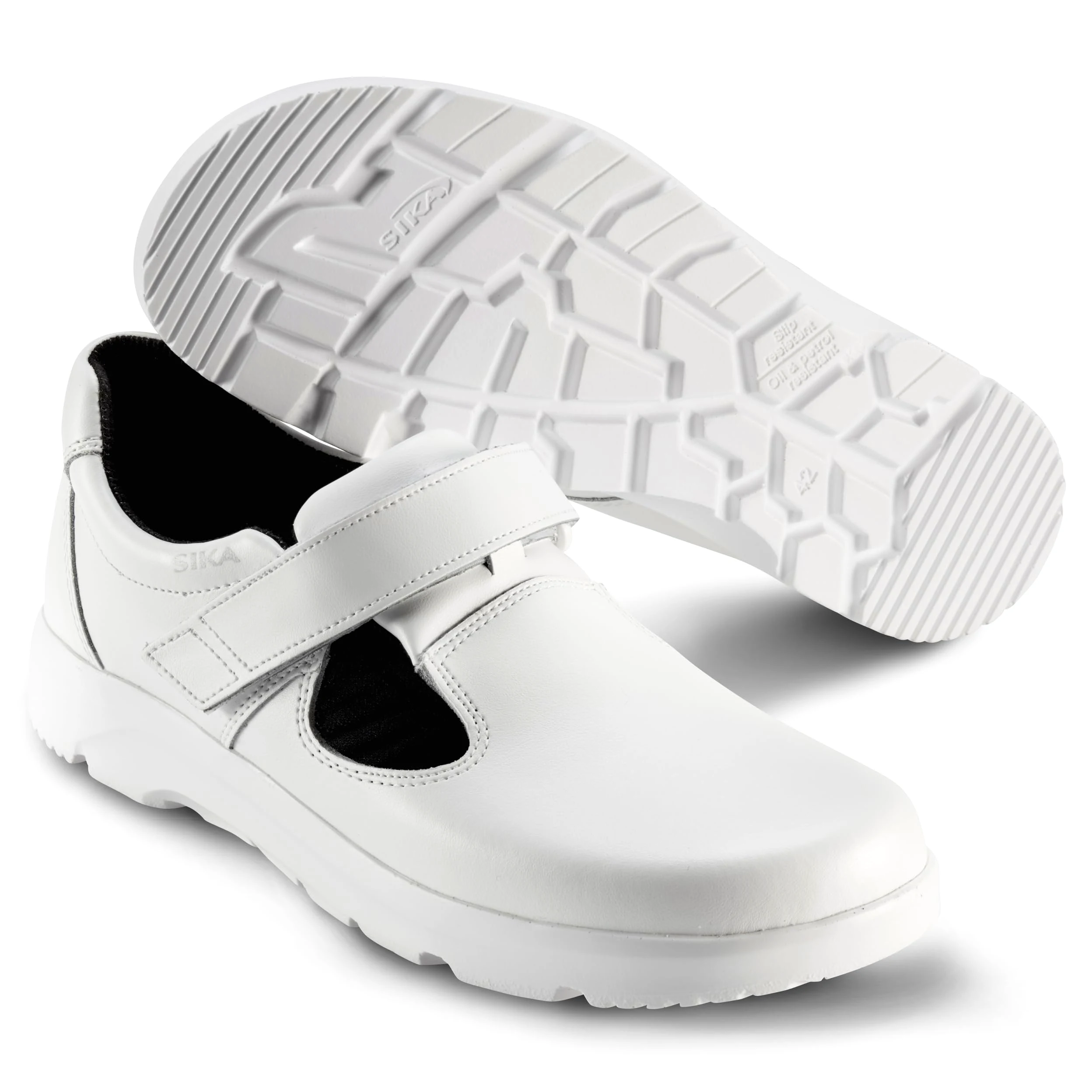Sandalia OptimaX sin puntera blanco O1 + SRA + negro 191