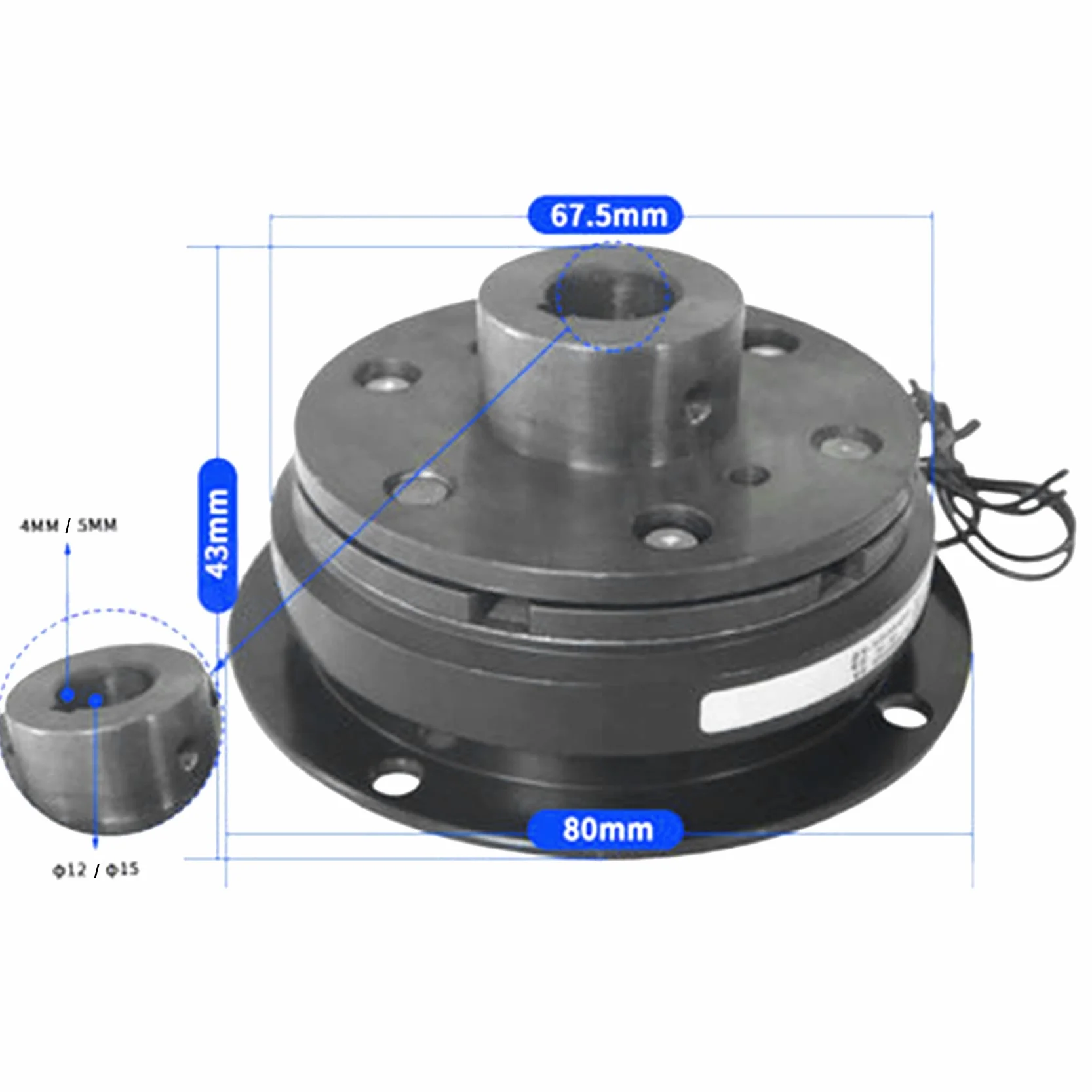 Embrague electromagnético DLD6-05 DC24V tipo seco de una sola placa