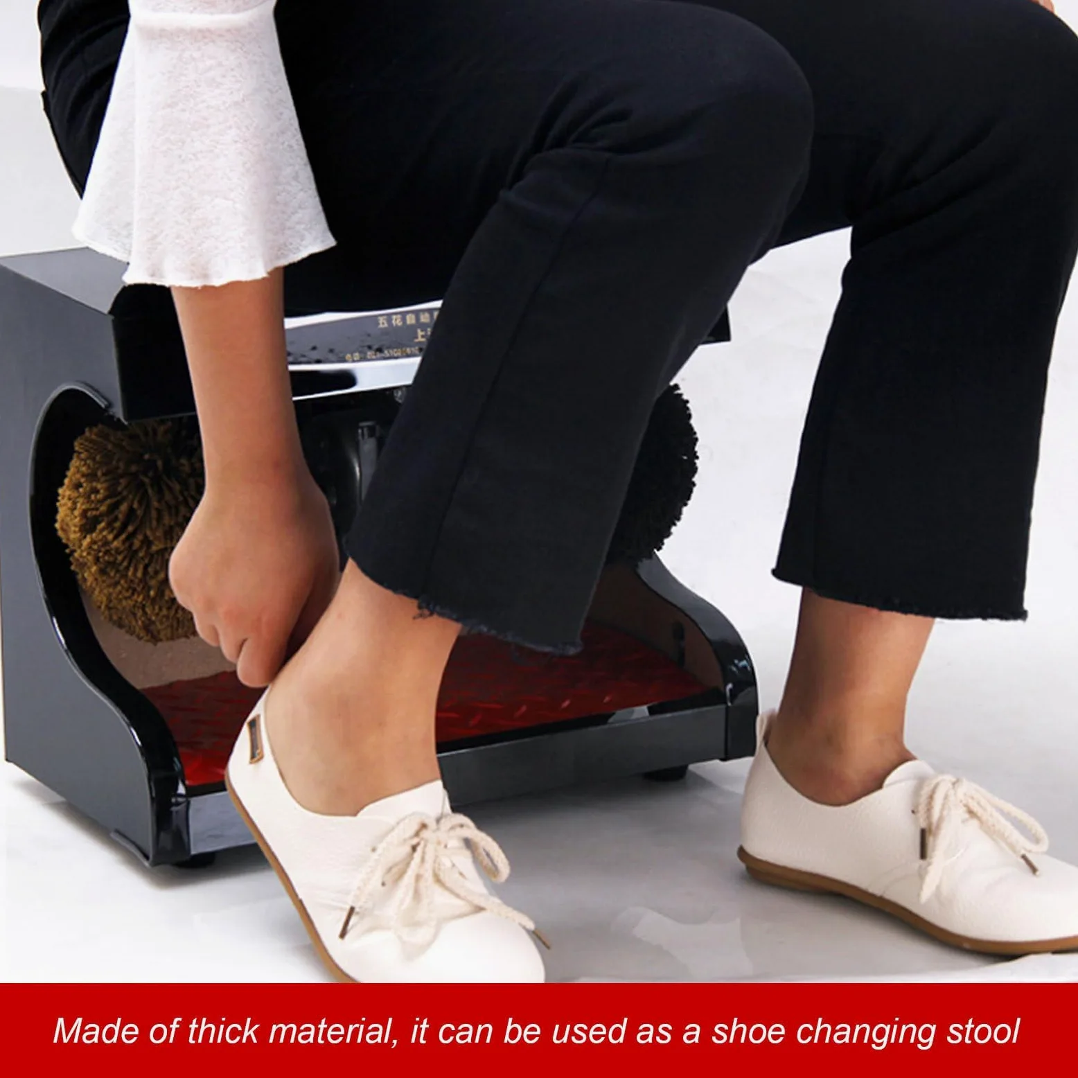 Limpiador eléctrico automático de zapatos, pulidor de suela de doble cepillo para el hogar, hotel, oficina, máquina eficiente para el cuidado del suelo para todo tipo de zapatos