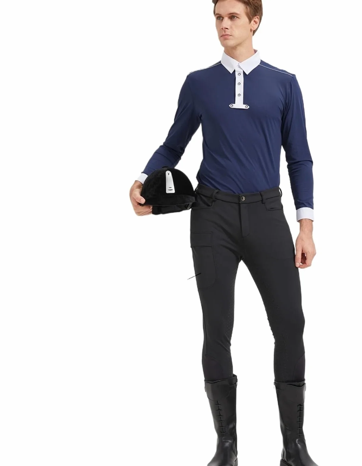 Pantalones Montar a Caballo Mujer Pantalones ecuestres Profesionales for Hombre, de Silicona, elásticos y Secado rápido(Black,S)