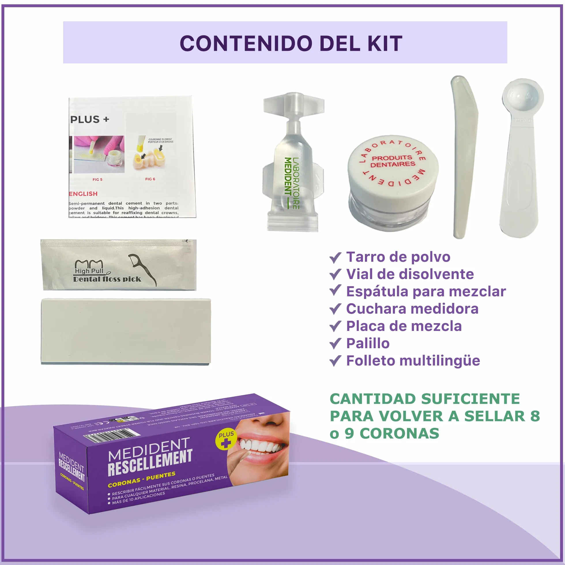 MEDIDENT RESCELLEMENT PLUS Adherencia reforzada para volver a sellar coronas y puentes