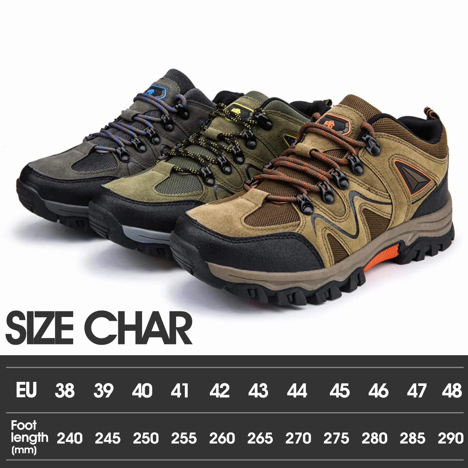 Zapatillas de Trekking Hombre Senderismo Montaña Trail Running Verano Ligeras 38-48 EU